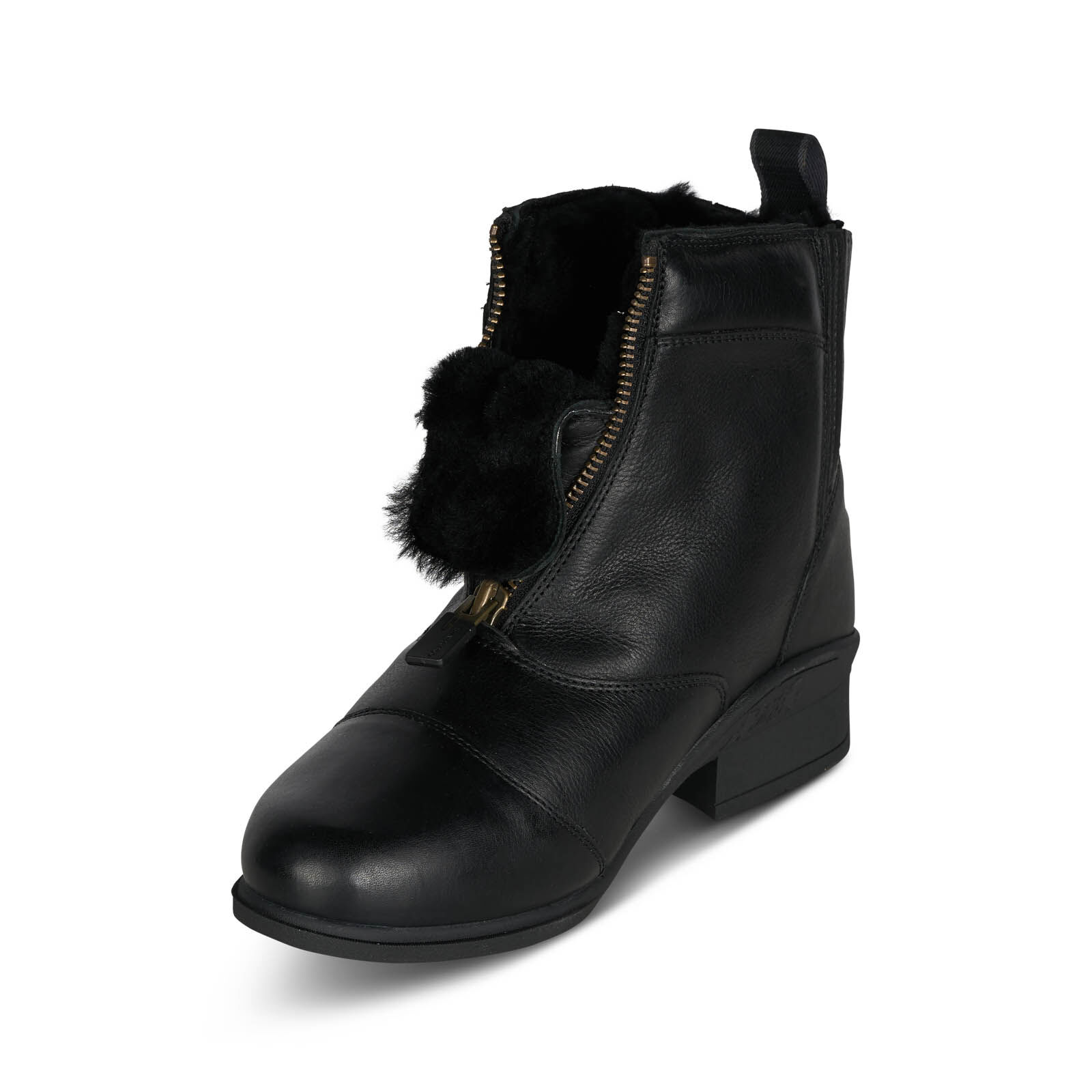 Fur lined jodhpur boots top