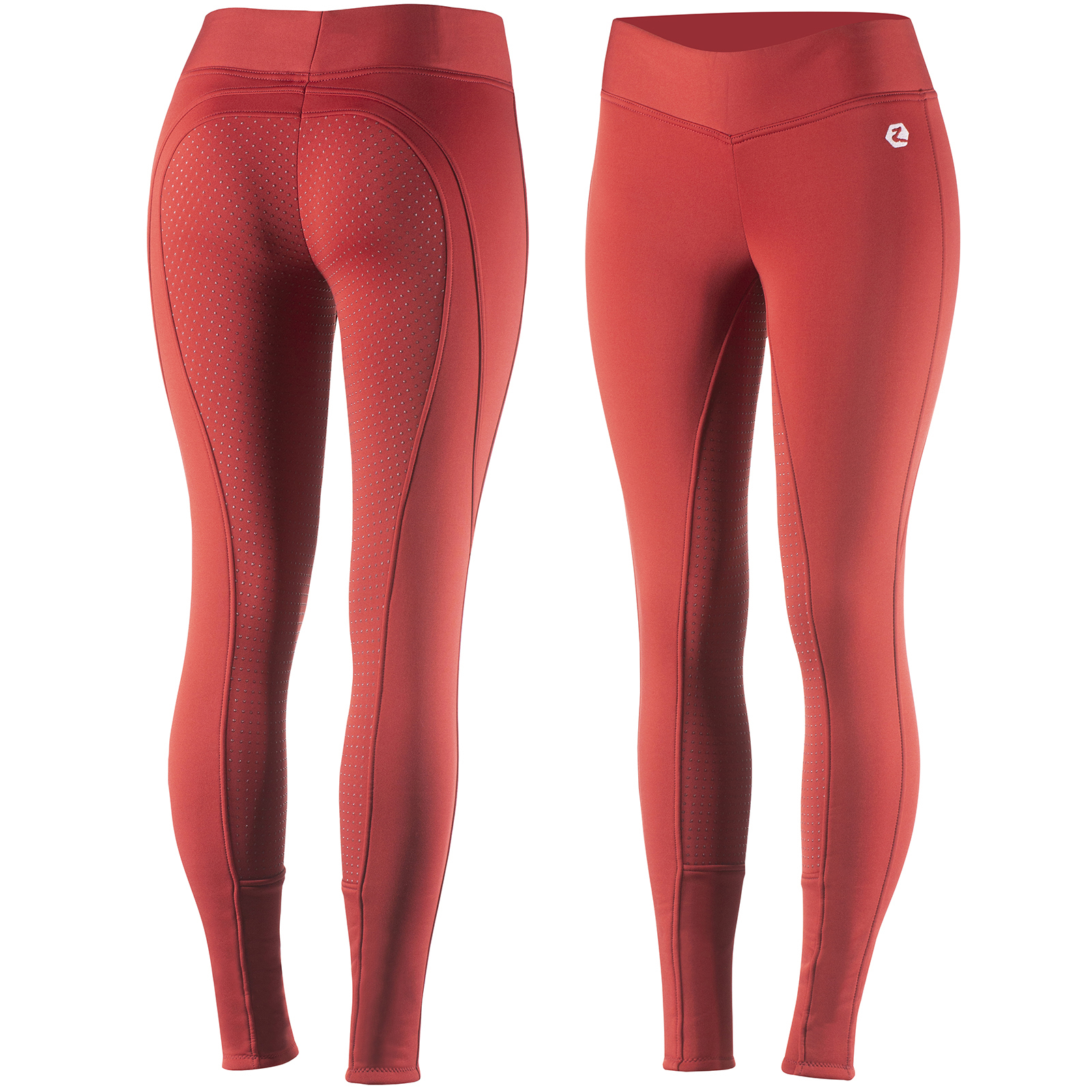 Buy ToBeInStyle Women's Opaque Full Footed Skin Tight Leggings Lace Trim  (Red) at