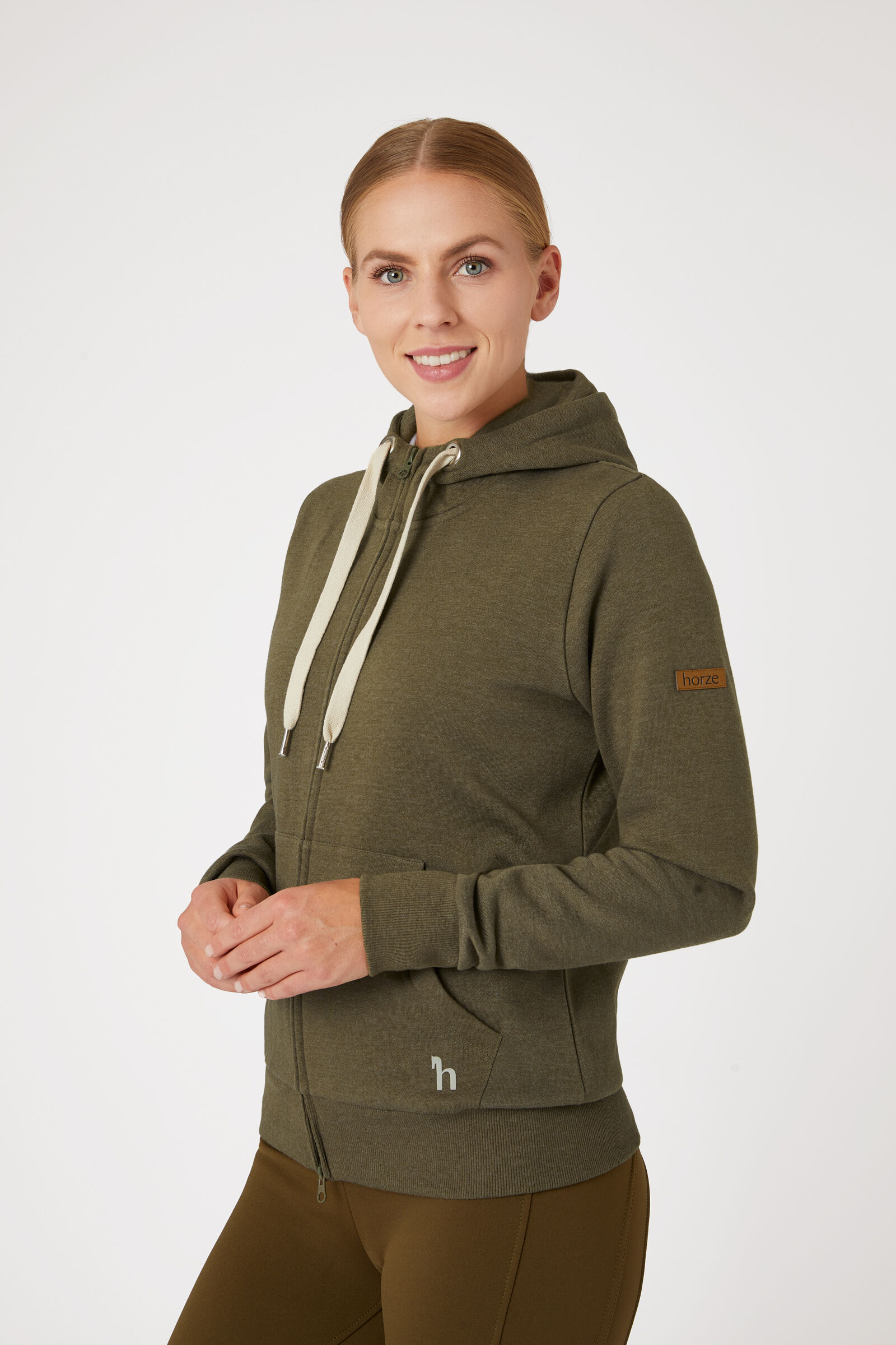 Women's sweatshirt sales jacket with hood
