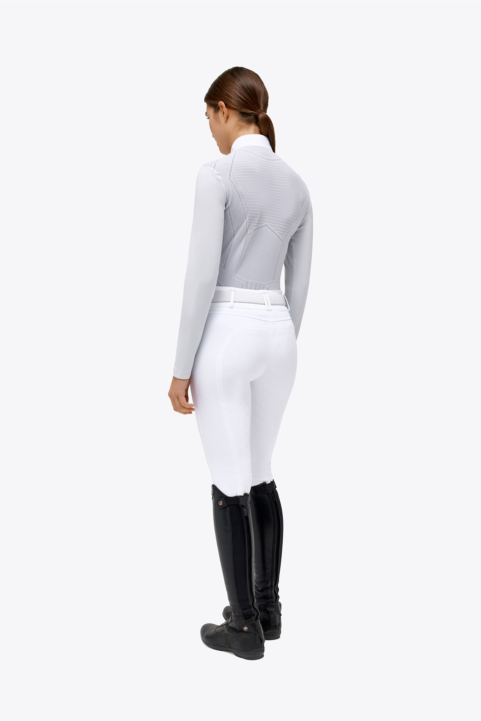 CAVALLERIA TOSCANA　白キュロット　サイズ44 CavalleriaToscanaレディース膝グリップキュロット PADN22