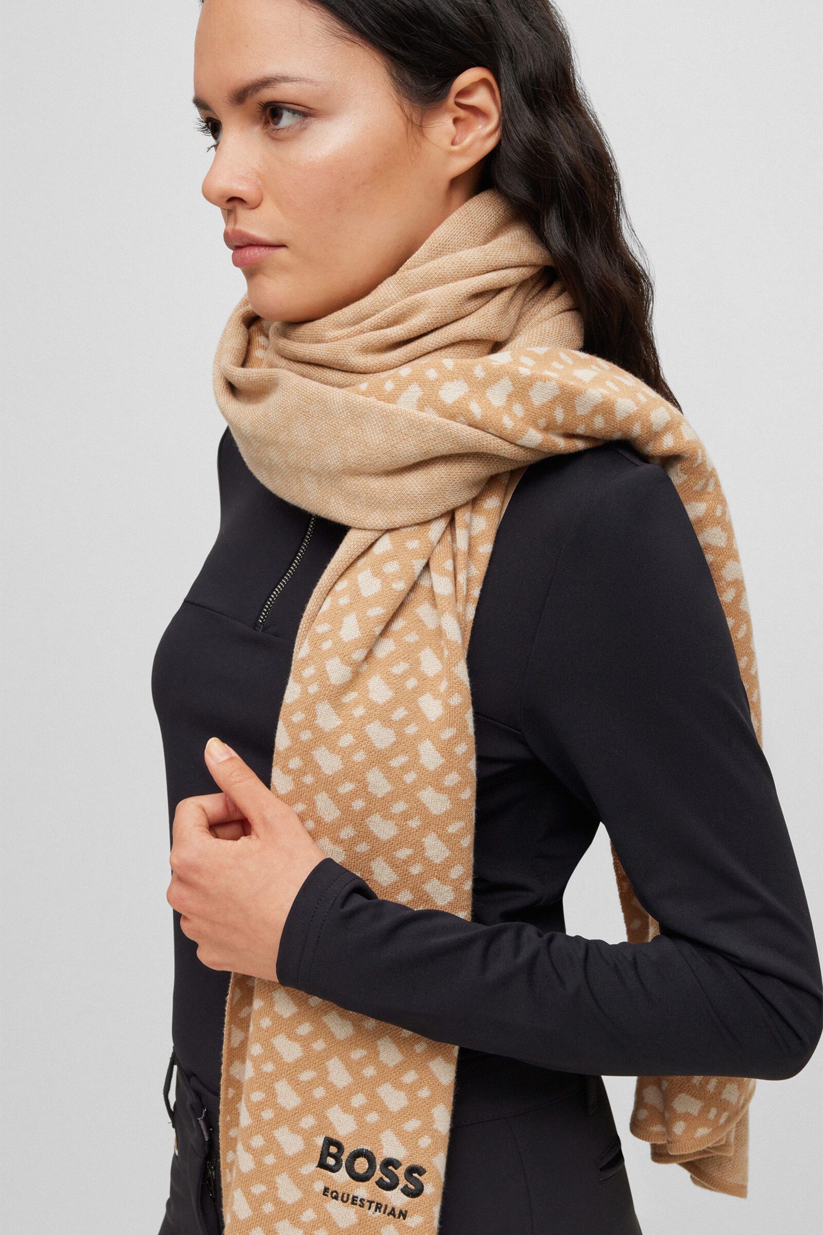 BOSS ホワイト マフラー Magelo R Scarf L Buy Boss Monogram Scarf | horze.com