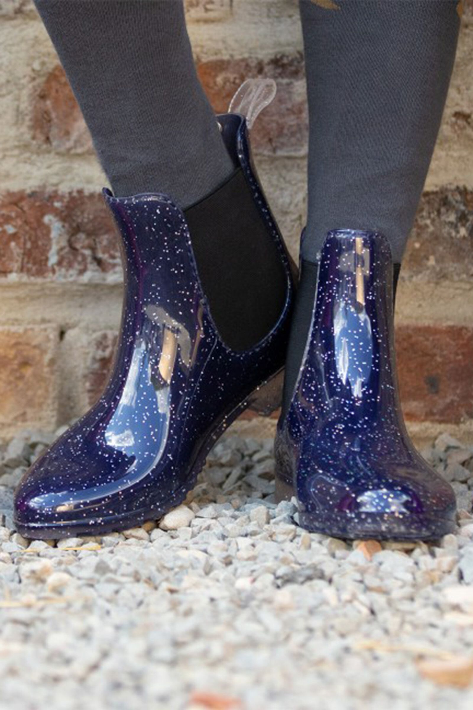 Blue sparkle deals hunter boots