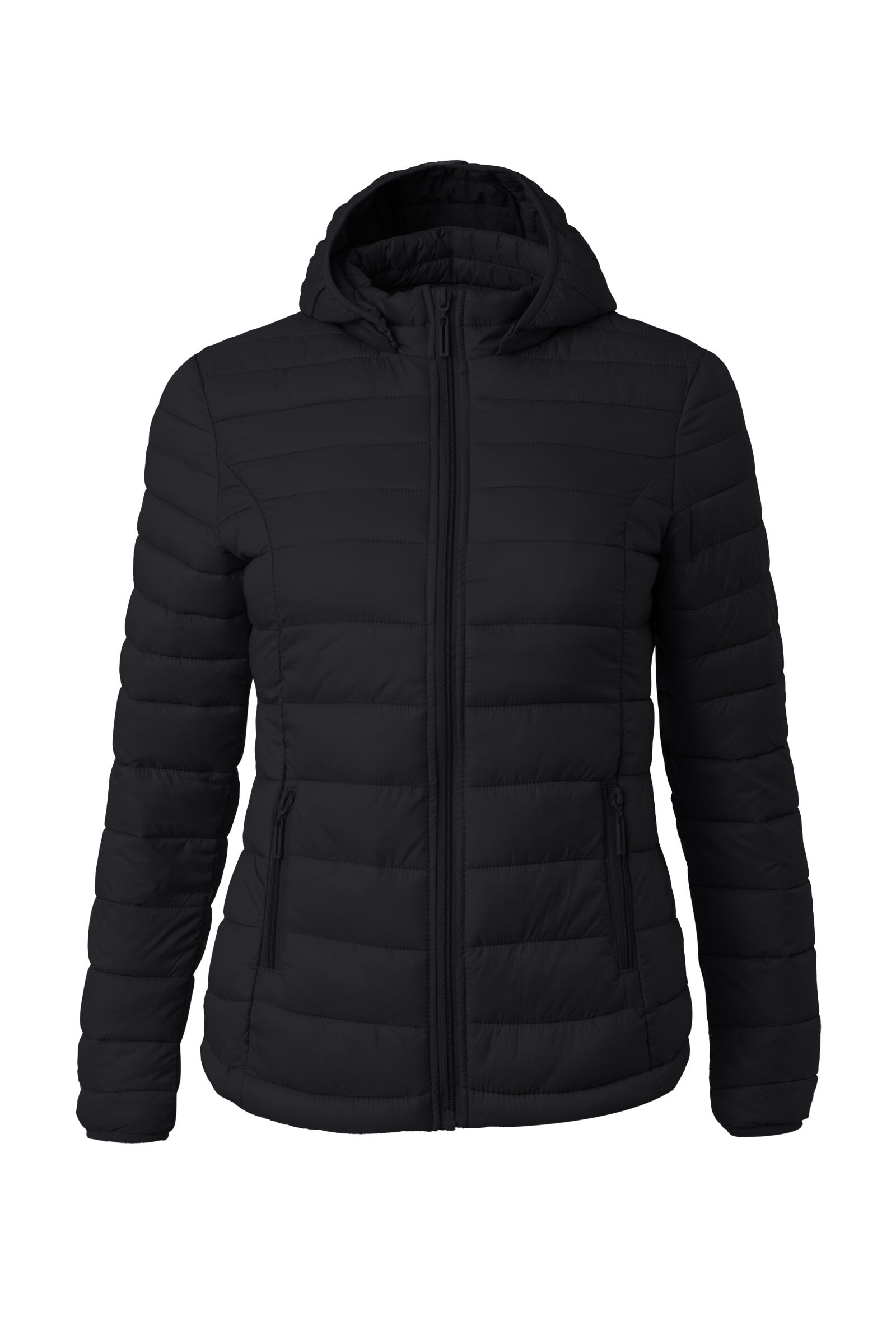 Womens black padded hotsell jacket with hood