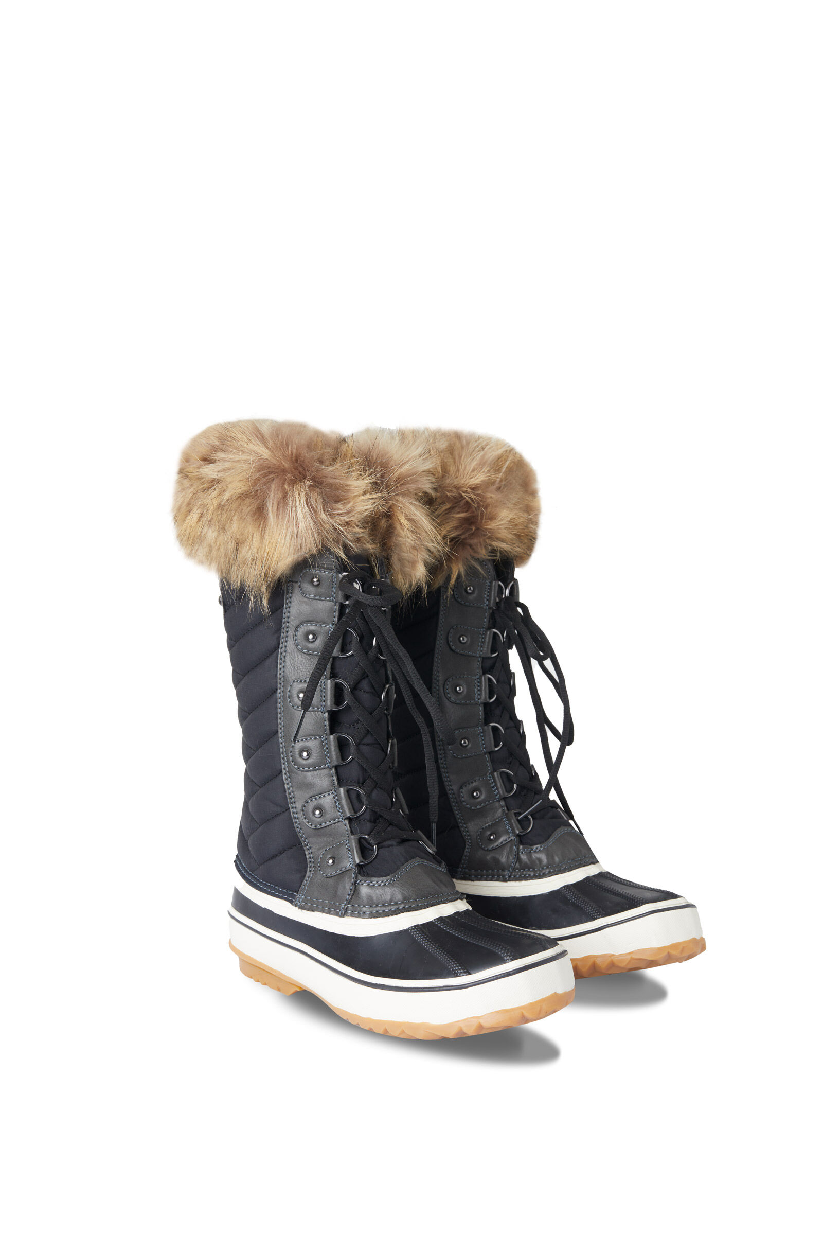 Boots with fur at the on sale top