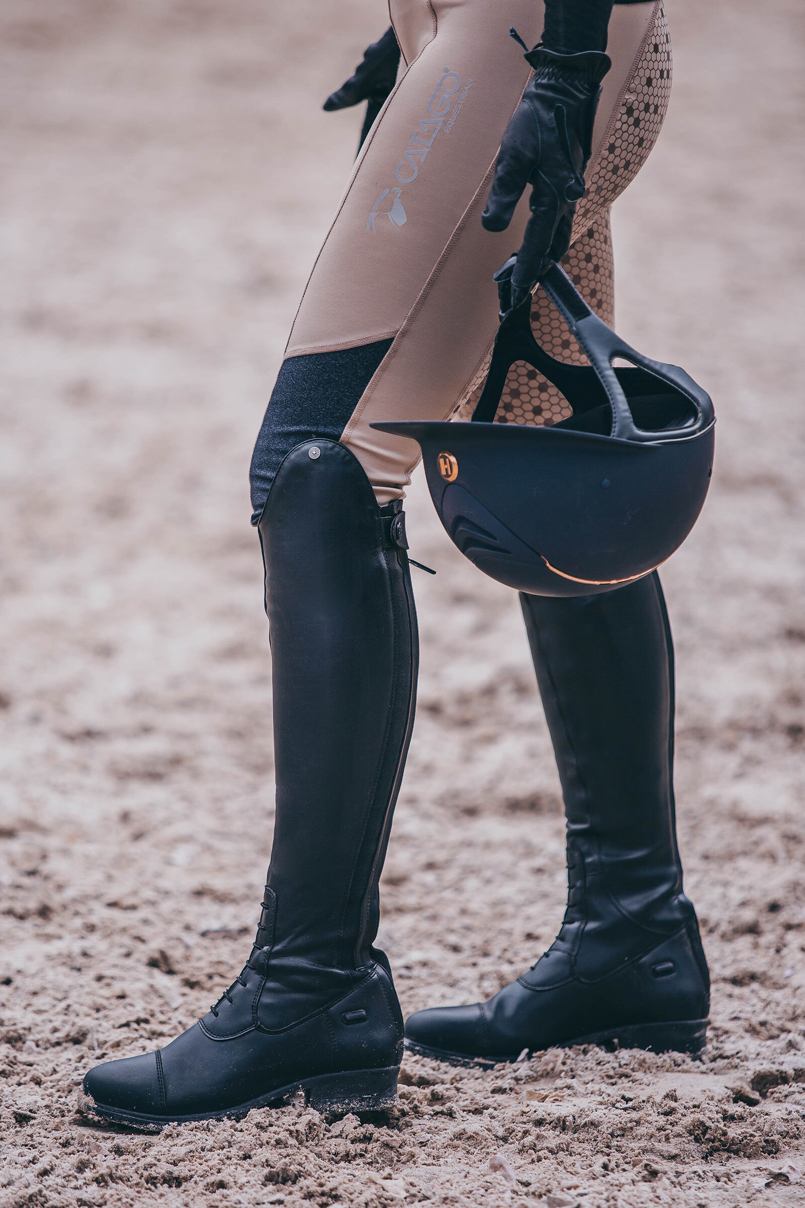 Vegan horse top riding boots