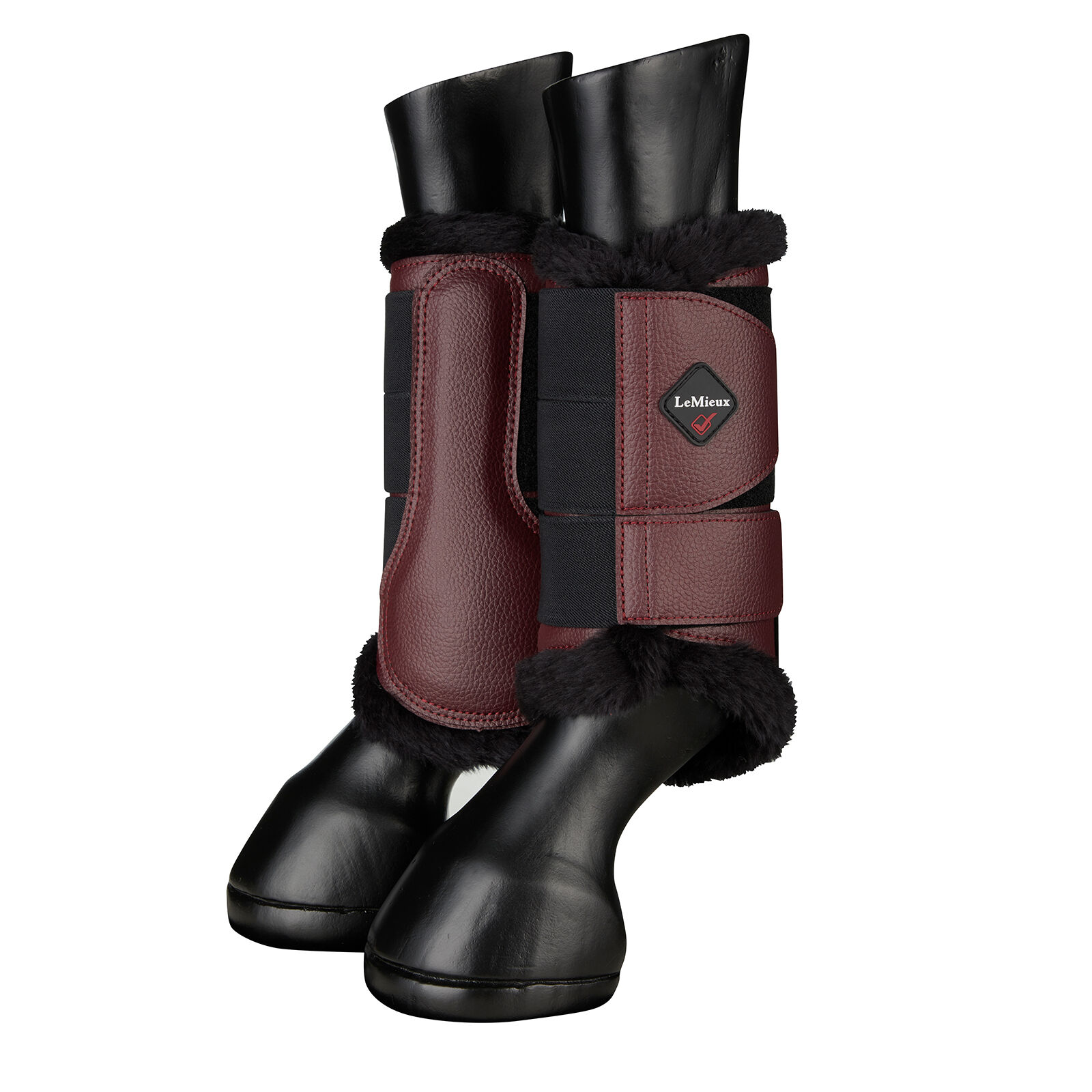 Burgundy brushing boots hot sale