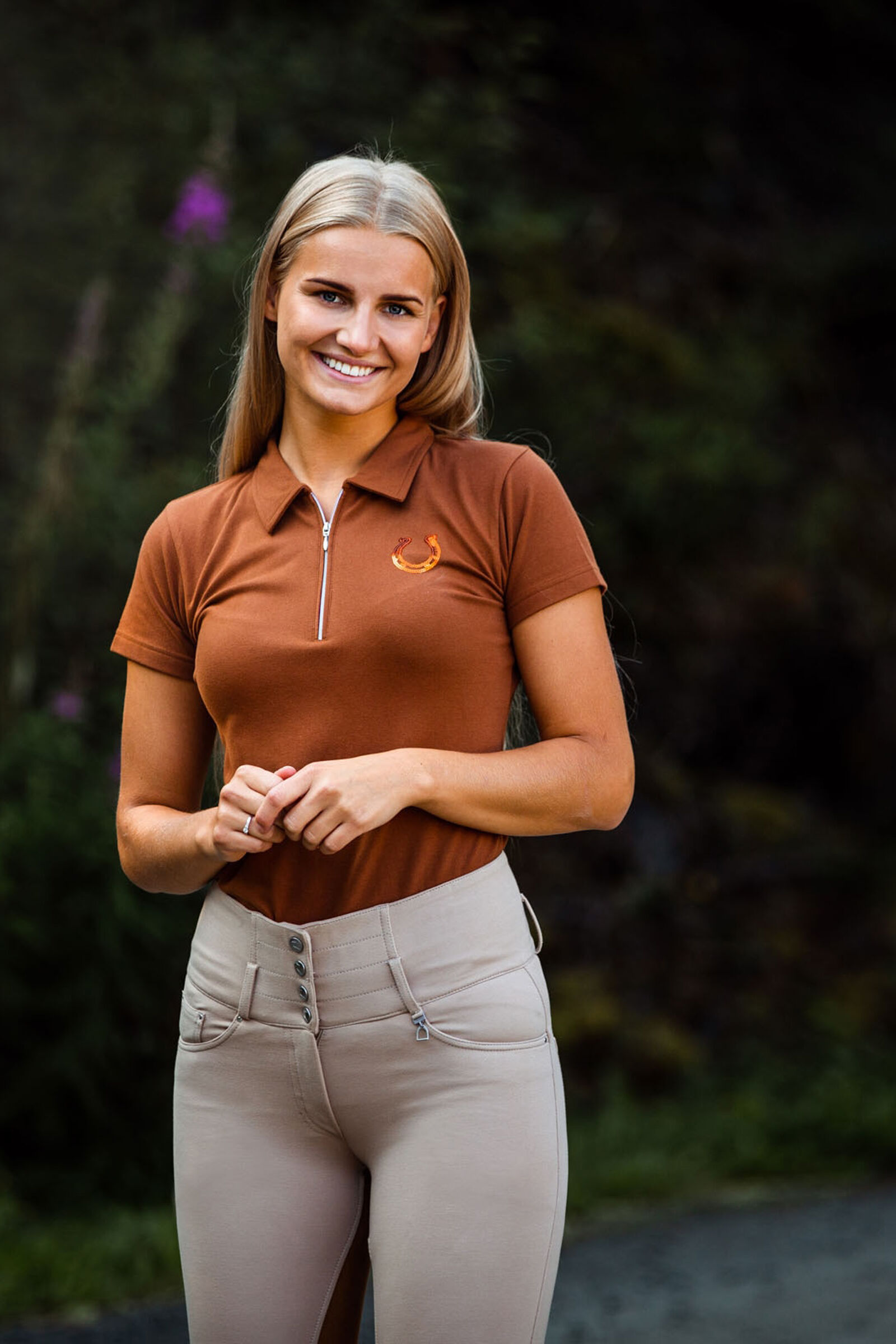 Women's polo shorts with horses store