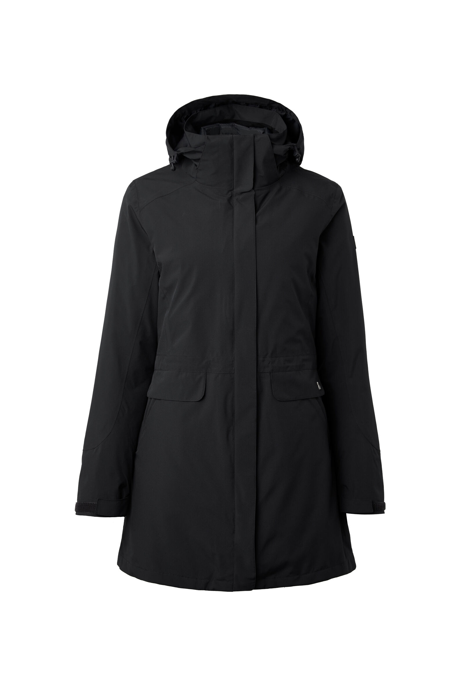 Womens black padded parka sale