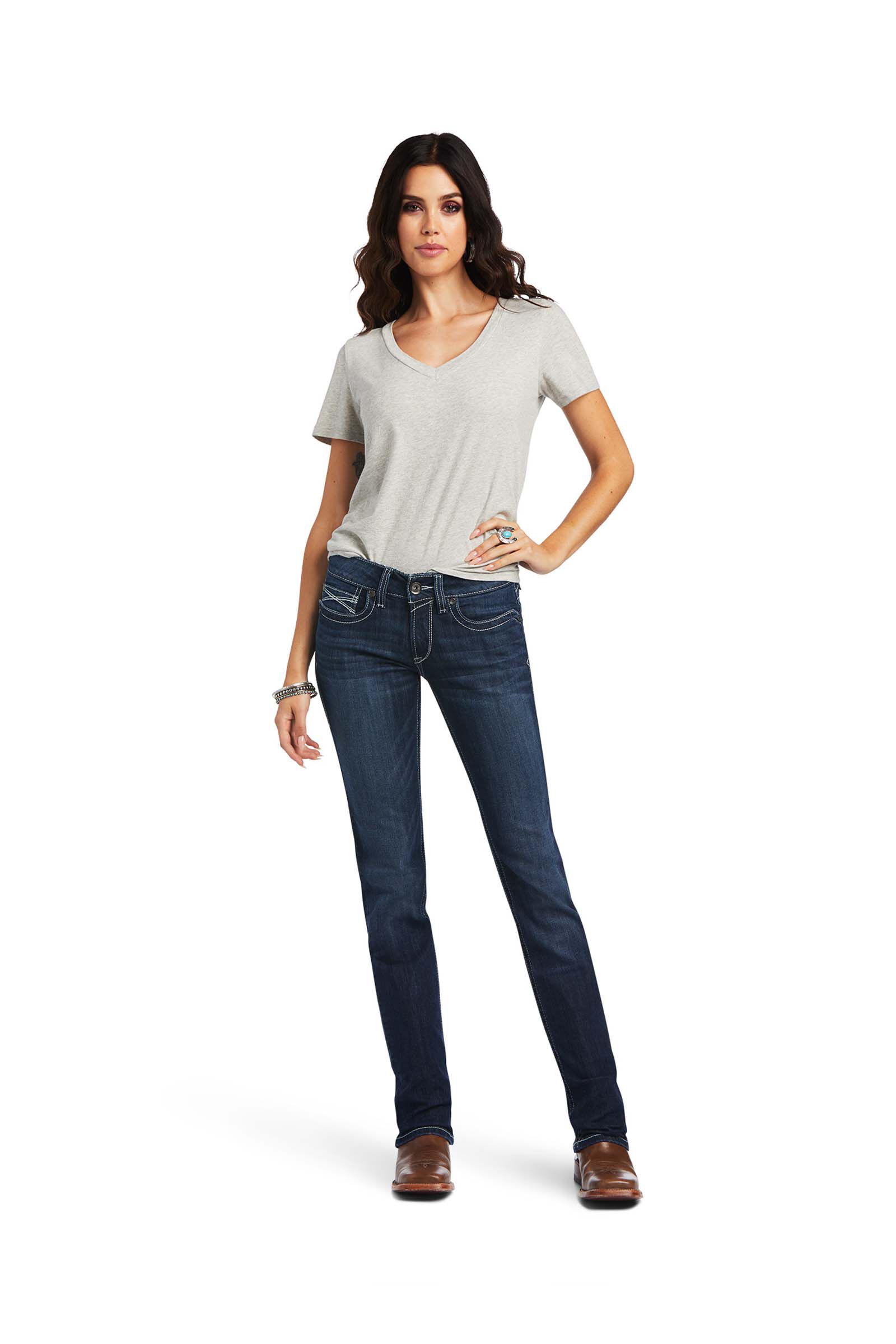 Ariat Clarissa Women s Mid Ride Straight Leg Jeans