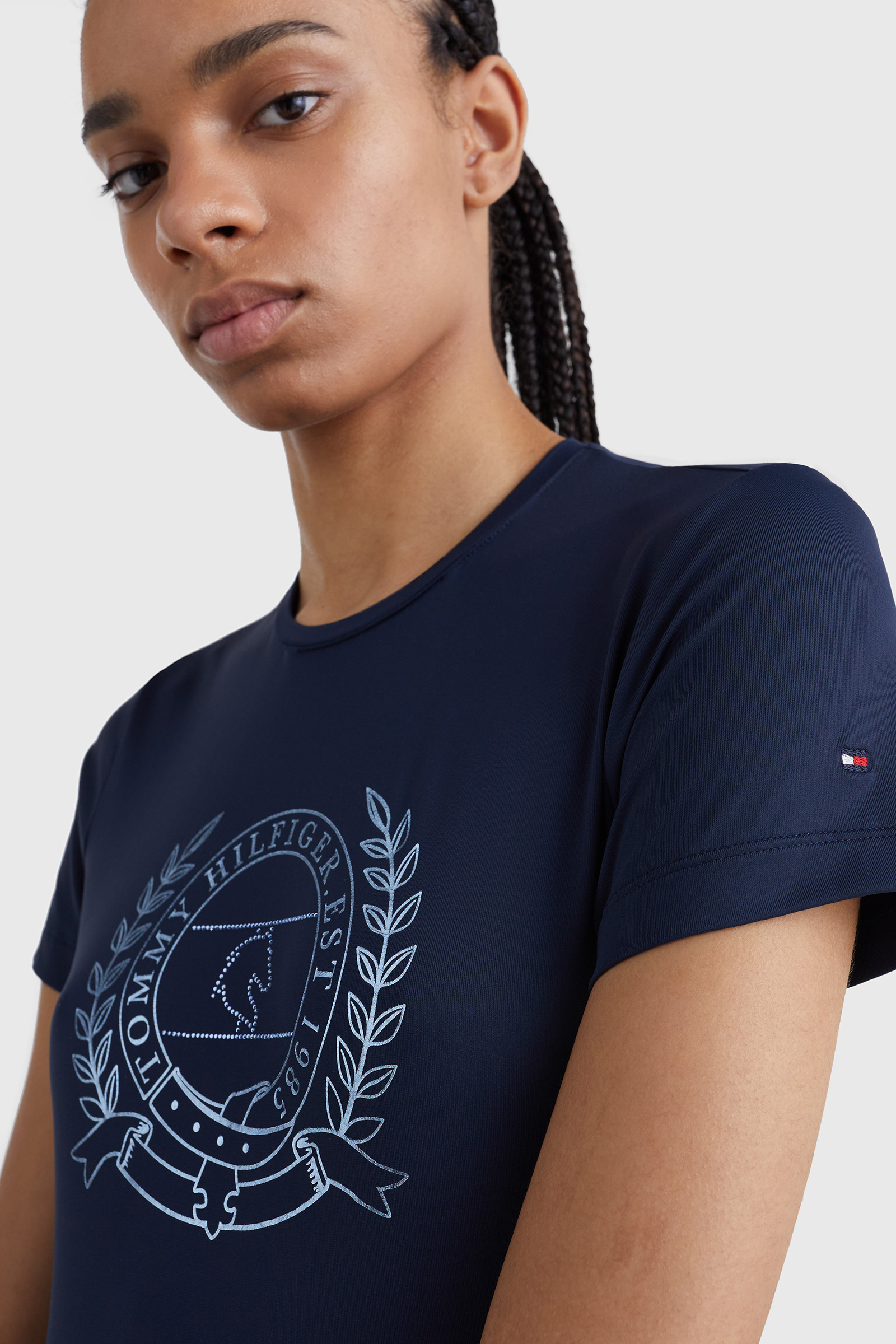 TOMMY HILFIGER - T-shirt donna basic con logo