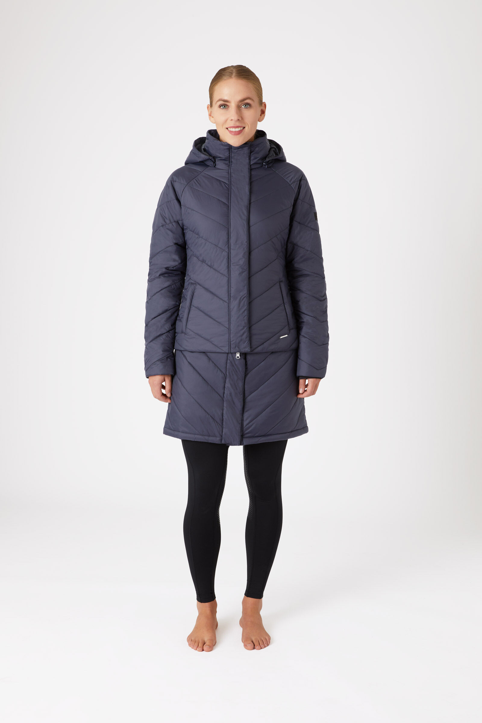 Navy discount padded parka