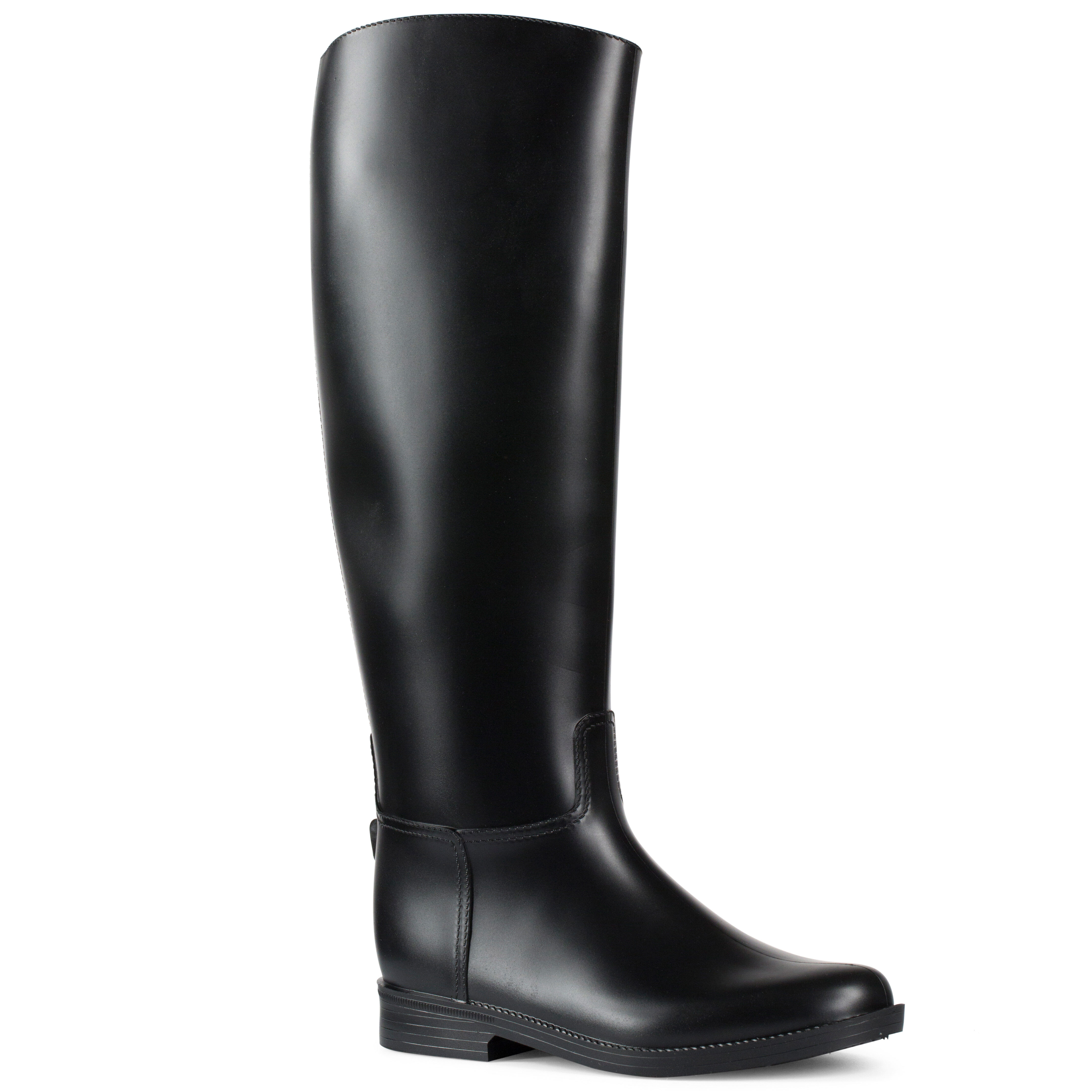 Women in rubber riding on sale boots