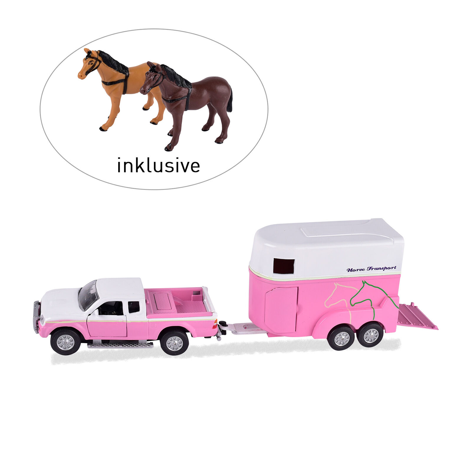 Pink truck and horse trailer clearance toy