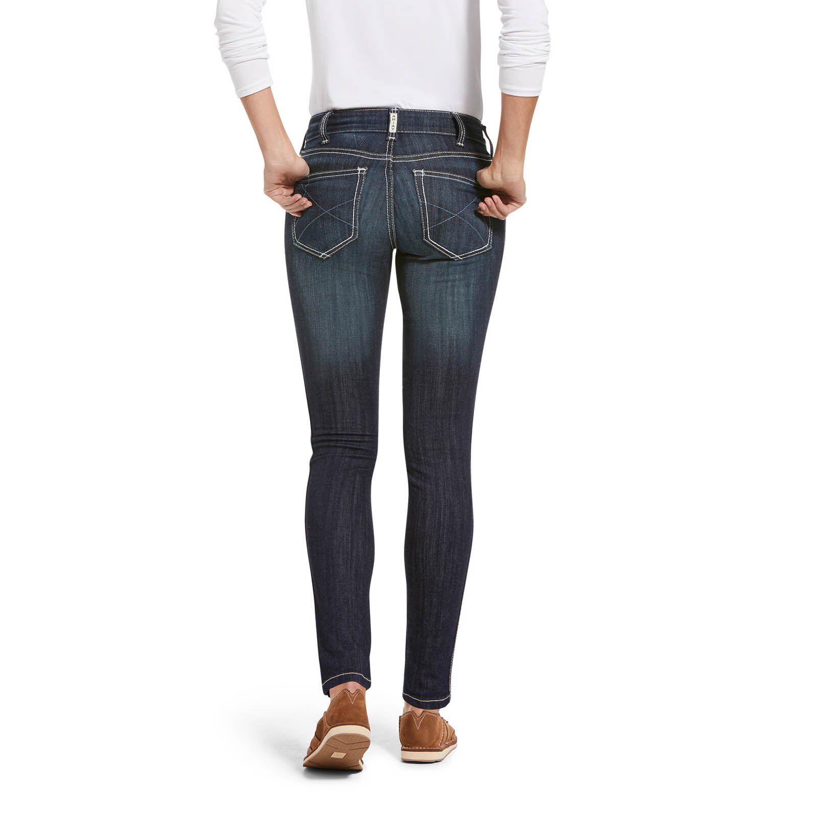 Ariat Ella R.E.A.L. Outseam damskie skinny jeansy ze średnim stanem