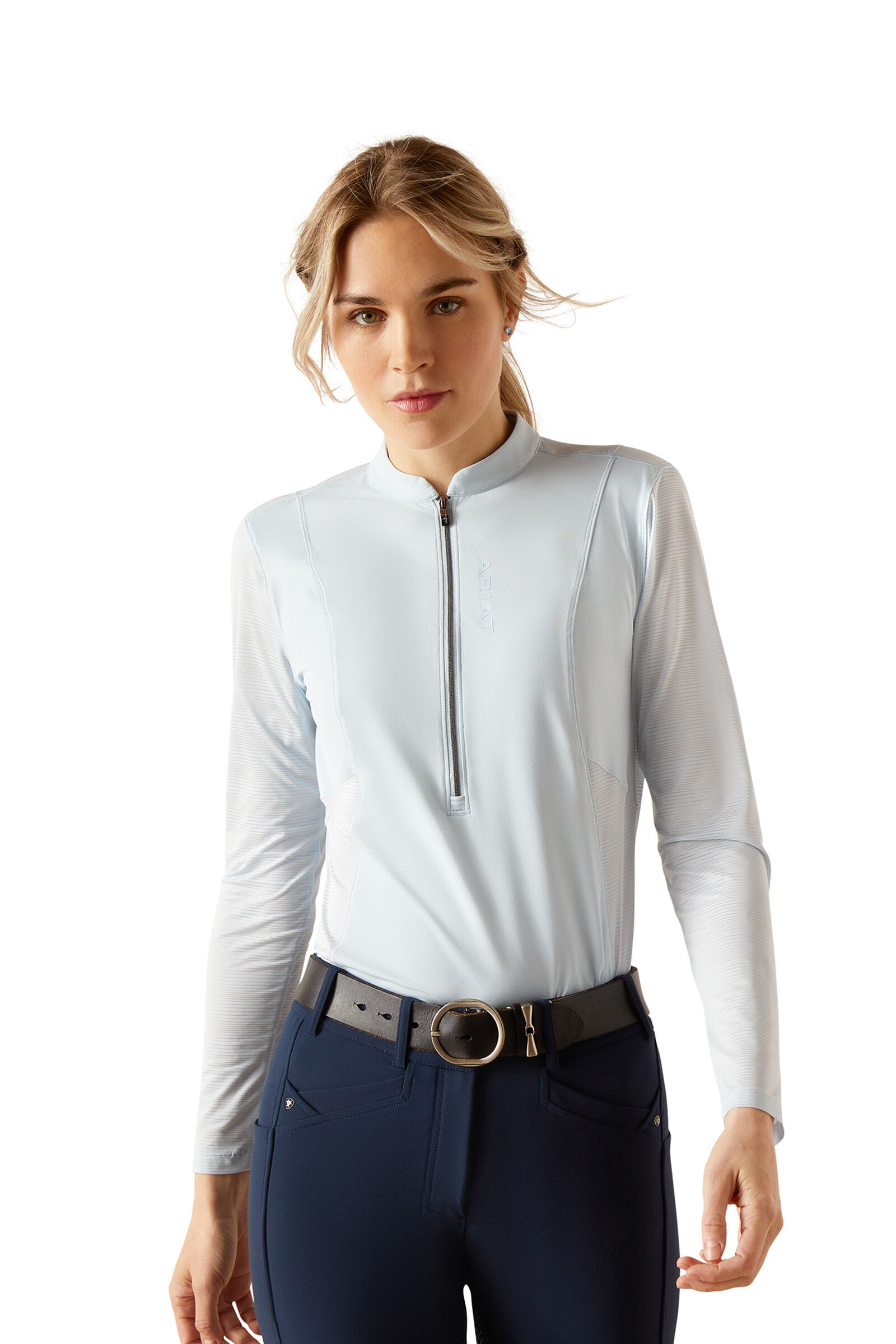 Ariat Breathe långärmad dam-funktionsshirt med 1/4 dragkedja