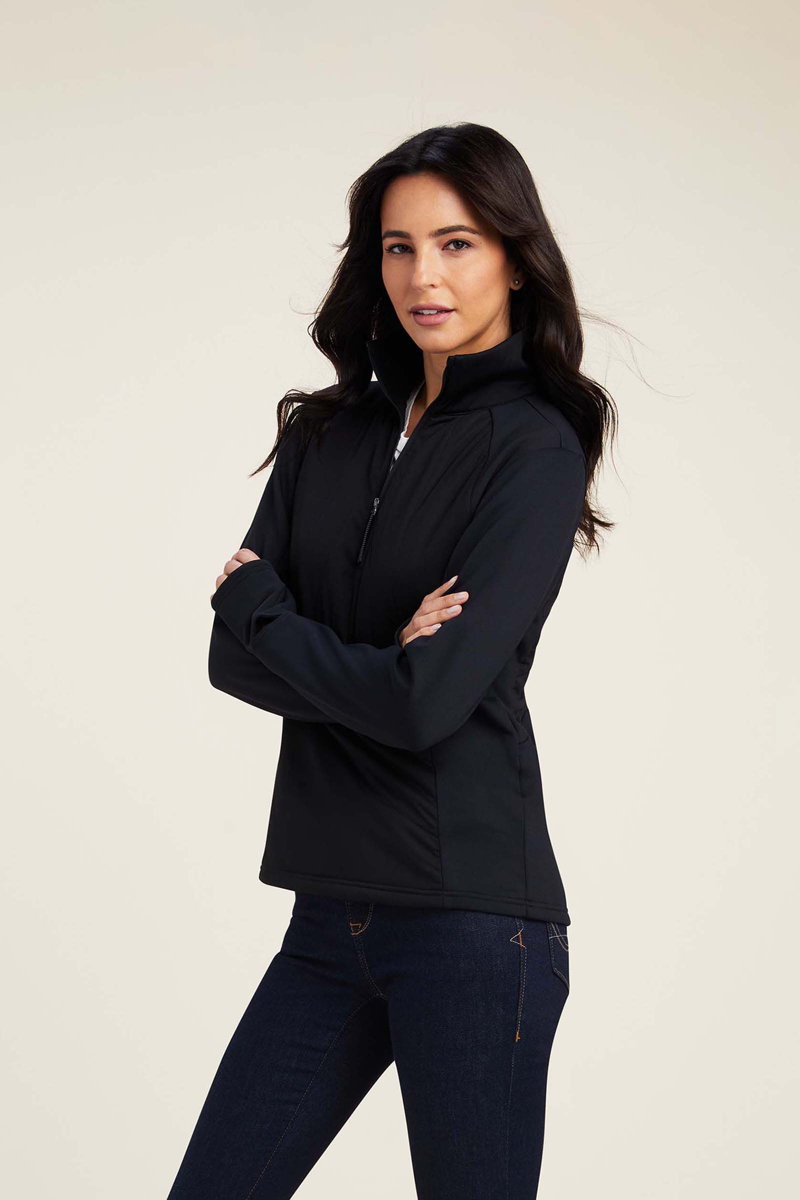 Ariat Venture 1/2 Cipzáras Női Pulóver, Black, L