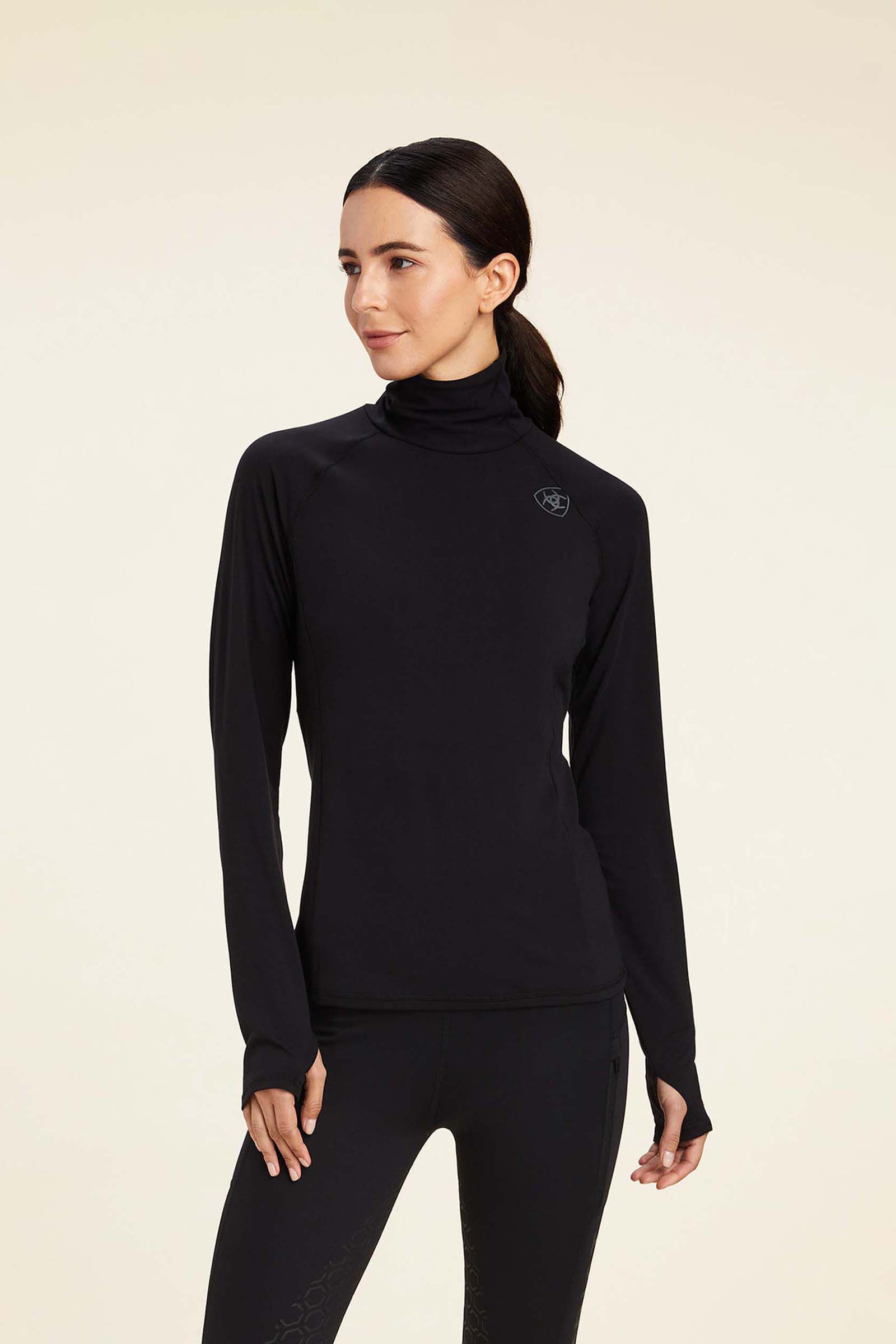 Ariat Women's Venture Longsleeve Baselayer Shirt, Black, XS