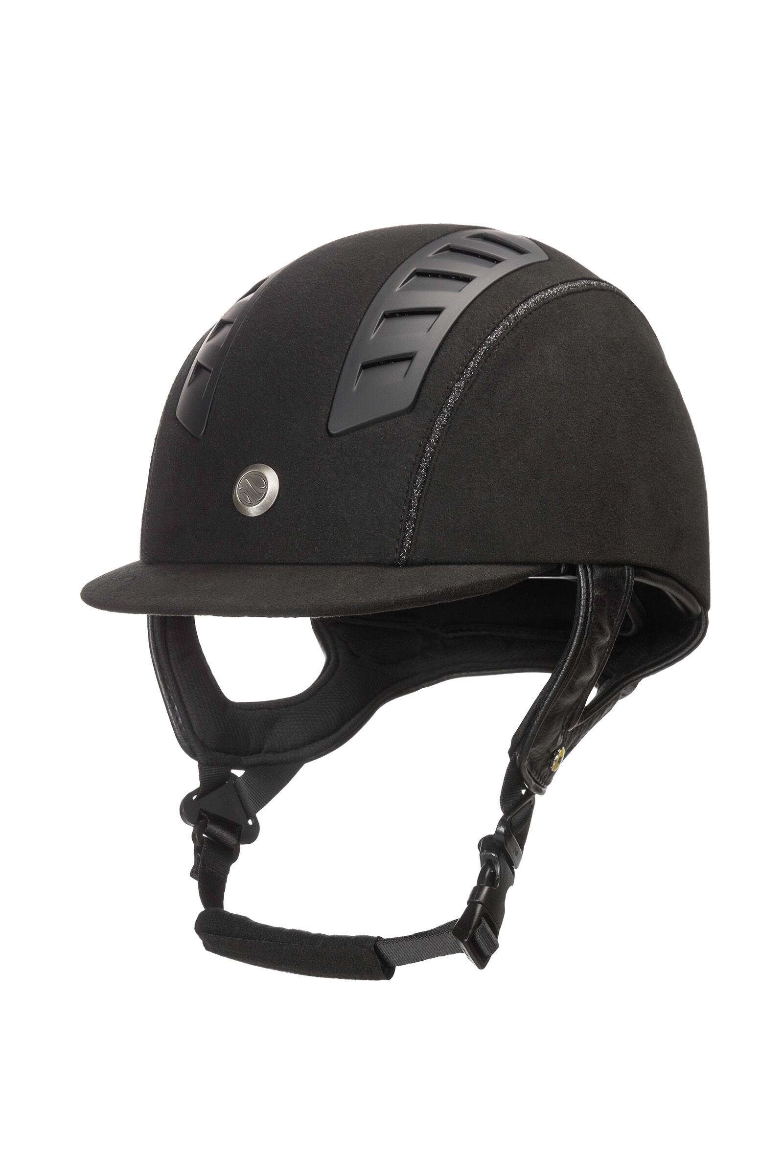 Kask jeździecki Back on Track EQ3 MIPS z mikrofibrą, Black, 58