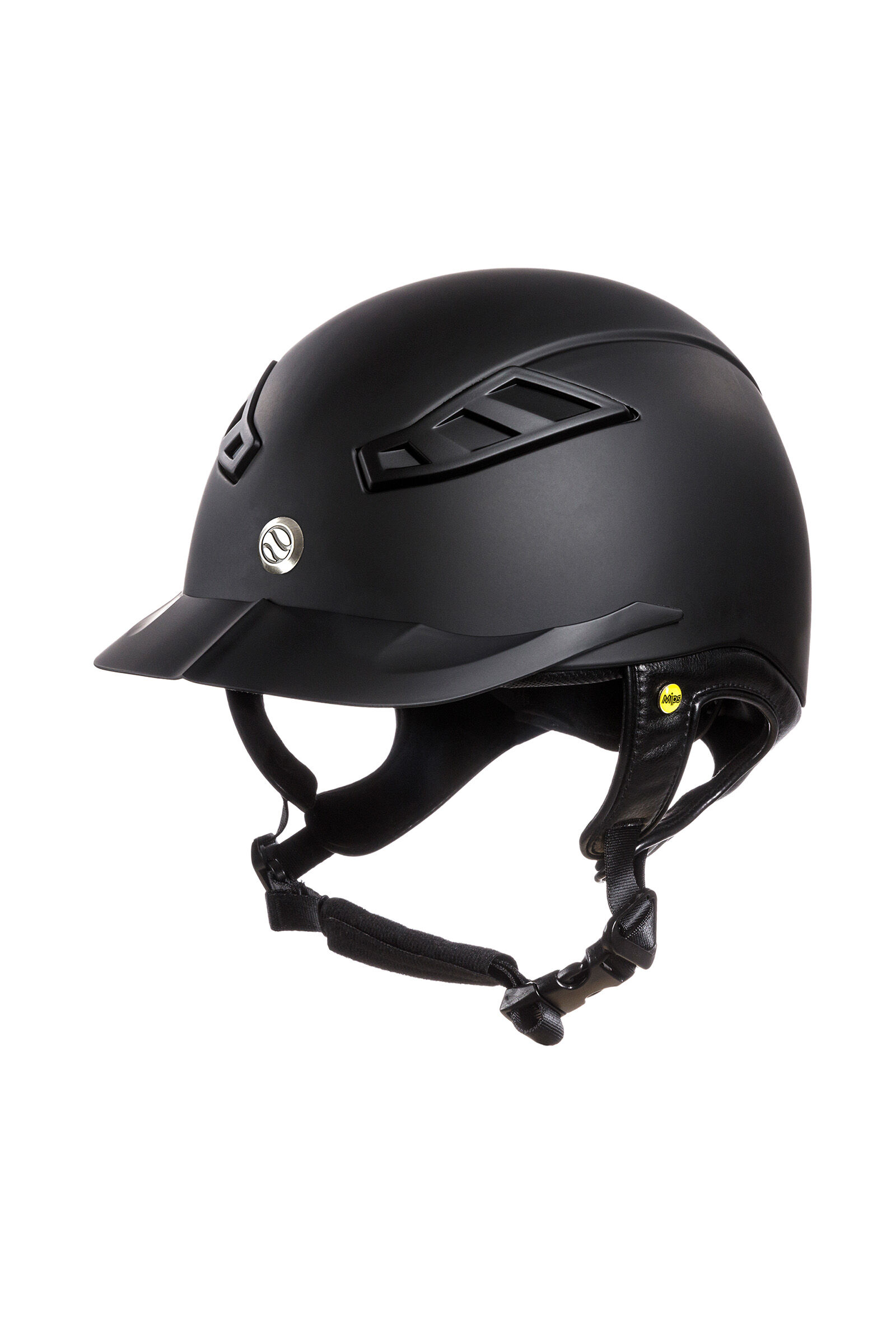 Back on Track EQ3 MIPS Lynx Smooth Top Paardrijcap, Black, S
