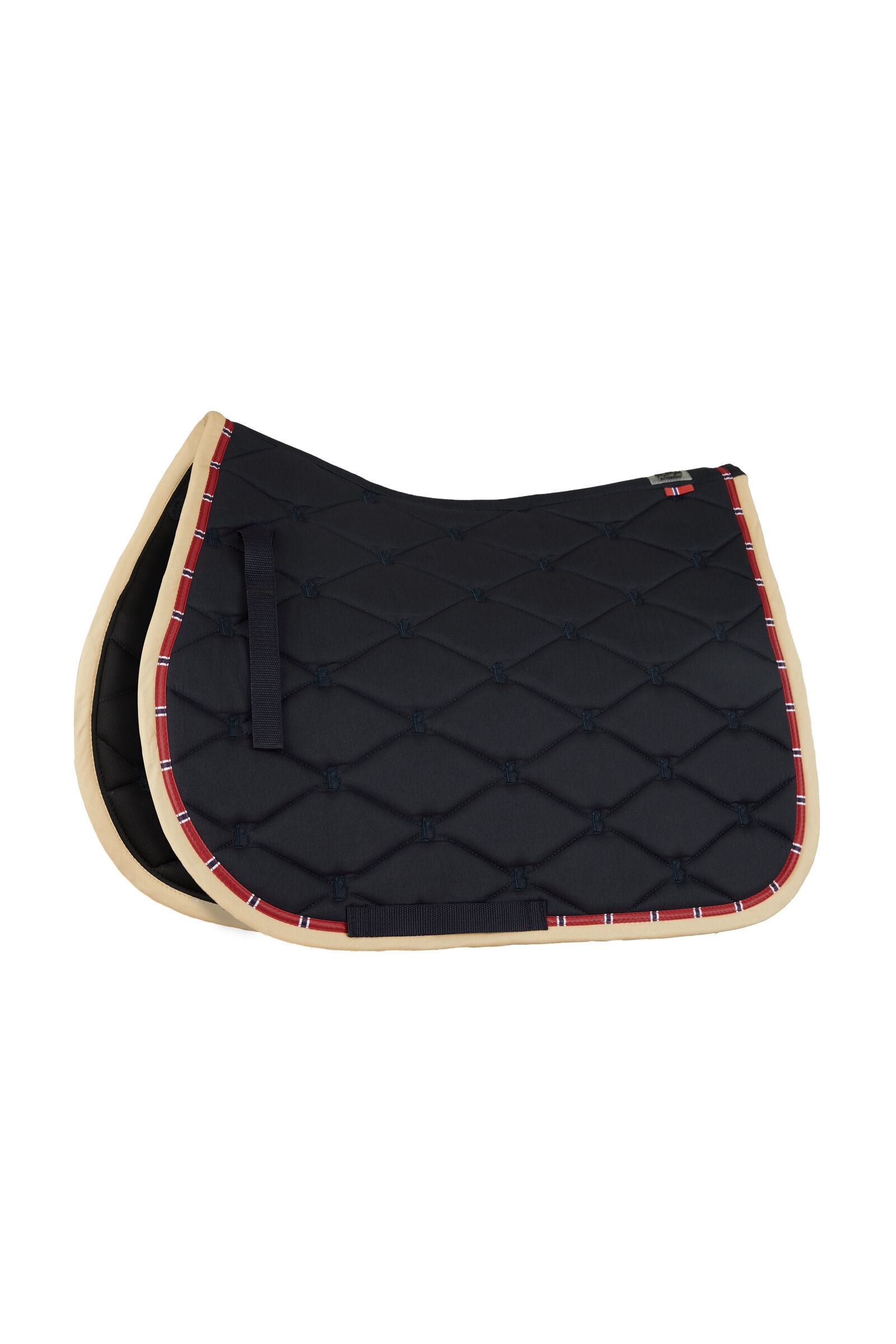Tapis de selle de dressage B Vertigo Amory avec monogramme brodé, Dark Navy, P