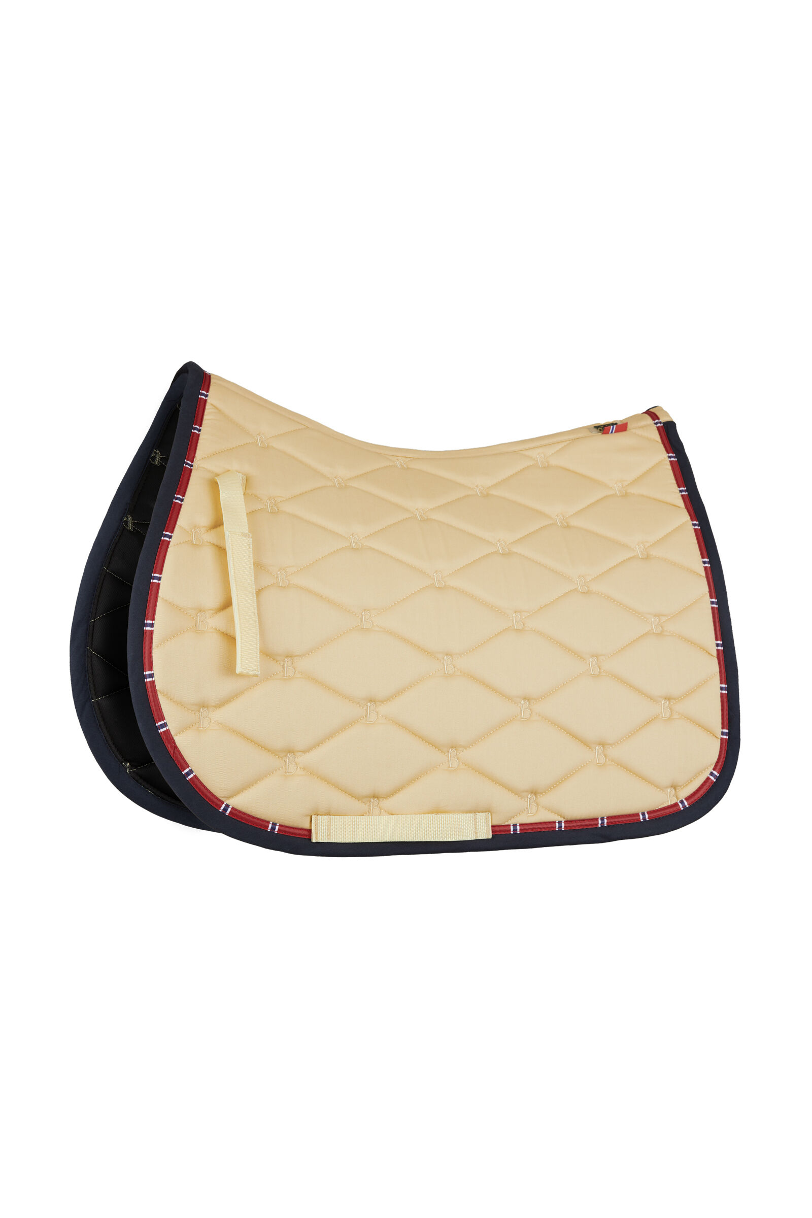 Tapis de selle de dressage B Vertigo Amory avec monogramme brodé, Weathered Teak Beige, P