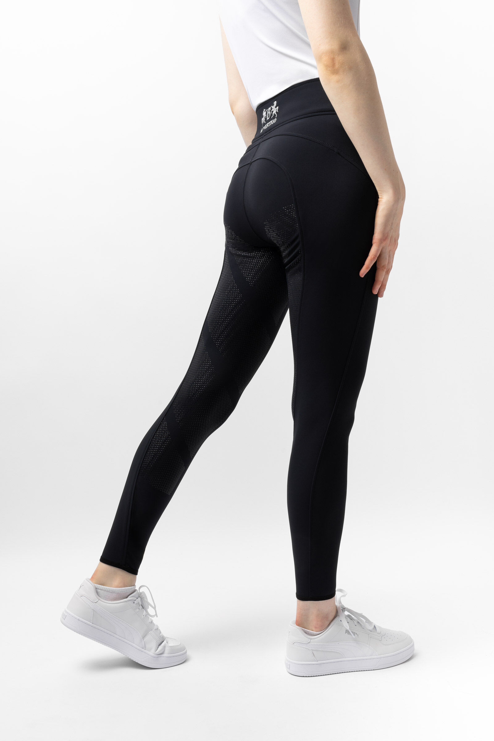 B Vertigo Justine Thermo Silicone Full Seat Breeches for Women, Black, 44