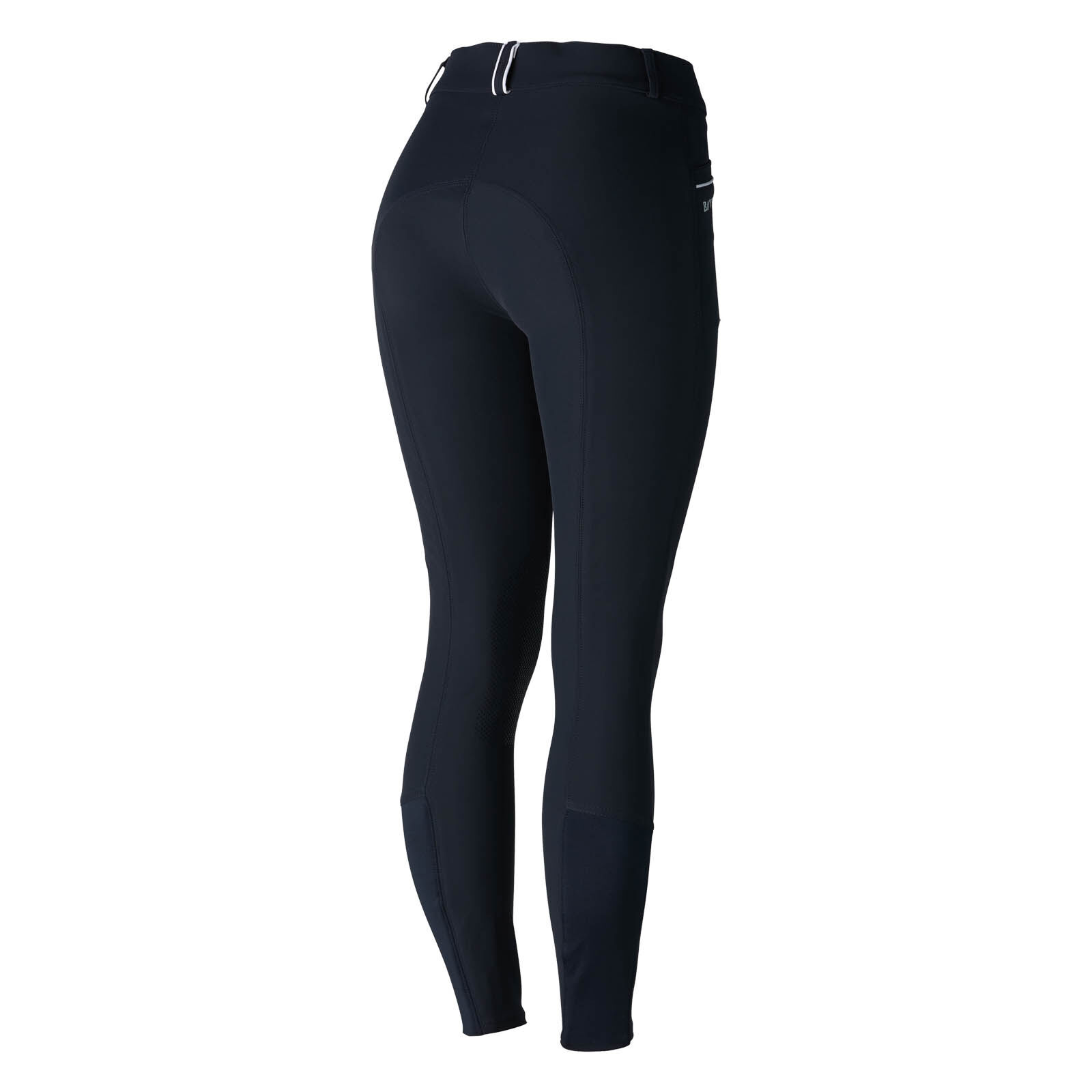 B Vertigo Patricia High Waist Breeches for Women with Silicone Knee Patch, Dark Navy/White, 42