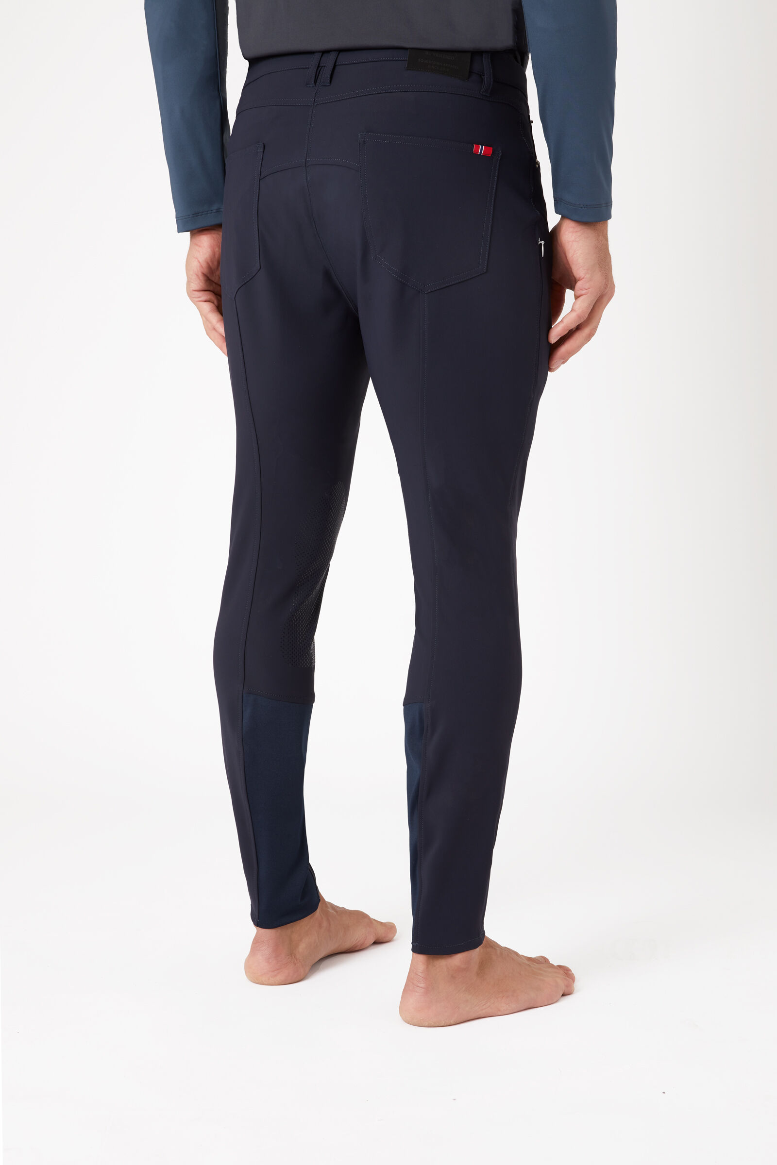 B Vertigo Ethan Men's Functional Knee Patch Breeches, Dark Navy, 48