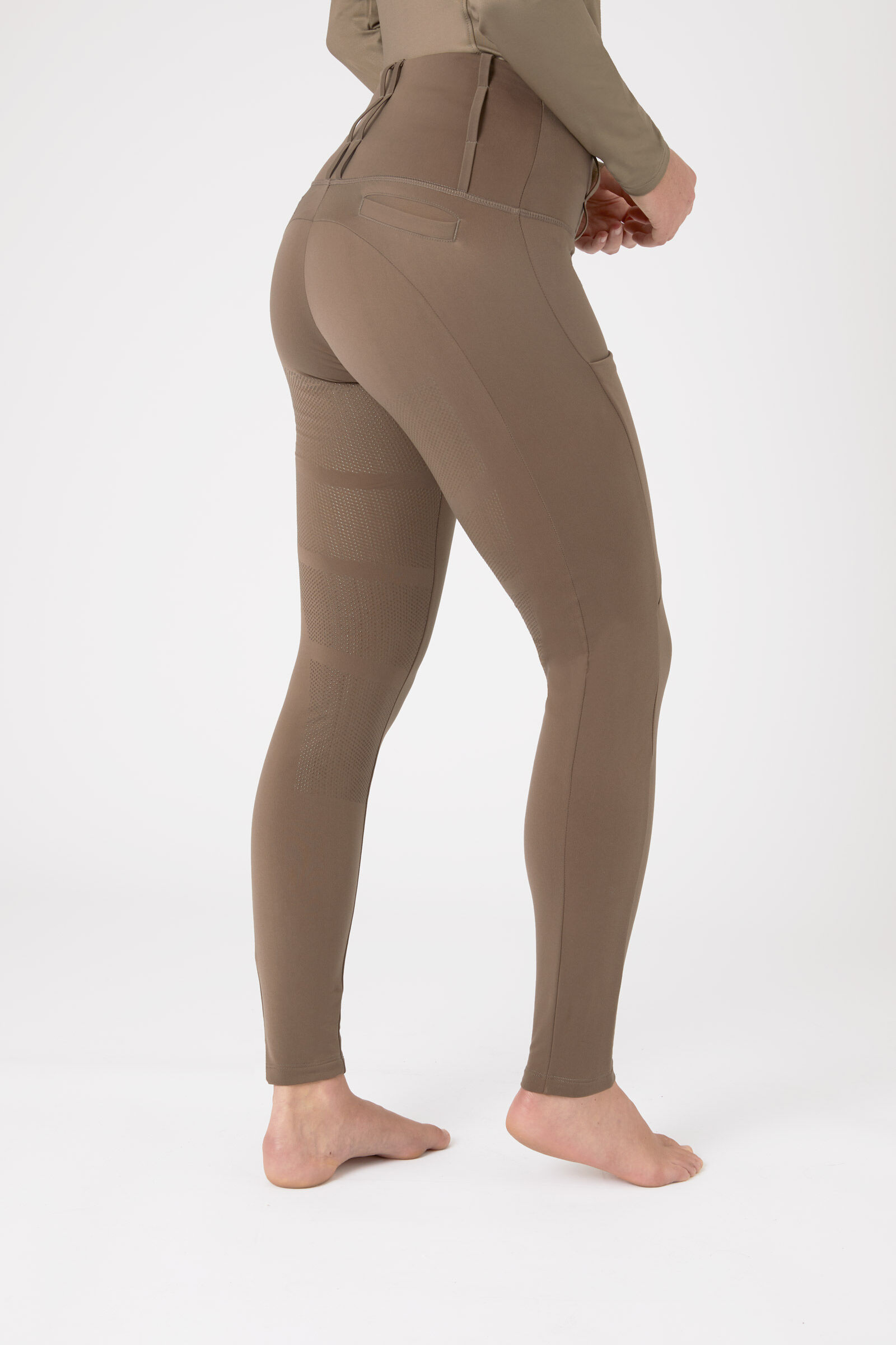 B Vertigo Luisa Női Magasderekú Thermo Lovagló Leggings, Shiitake Beige, 42