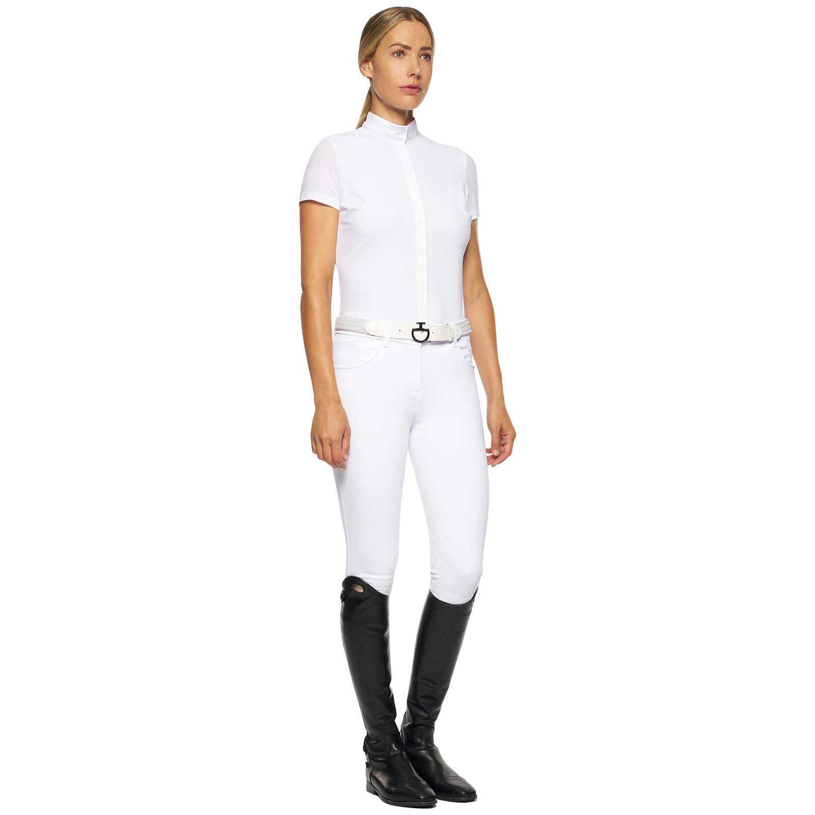 T-shirts & Polos D'équitation - Femme Cavalleria Toscana, WH/AB, XL