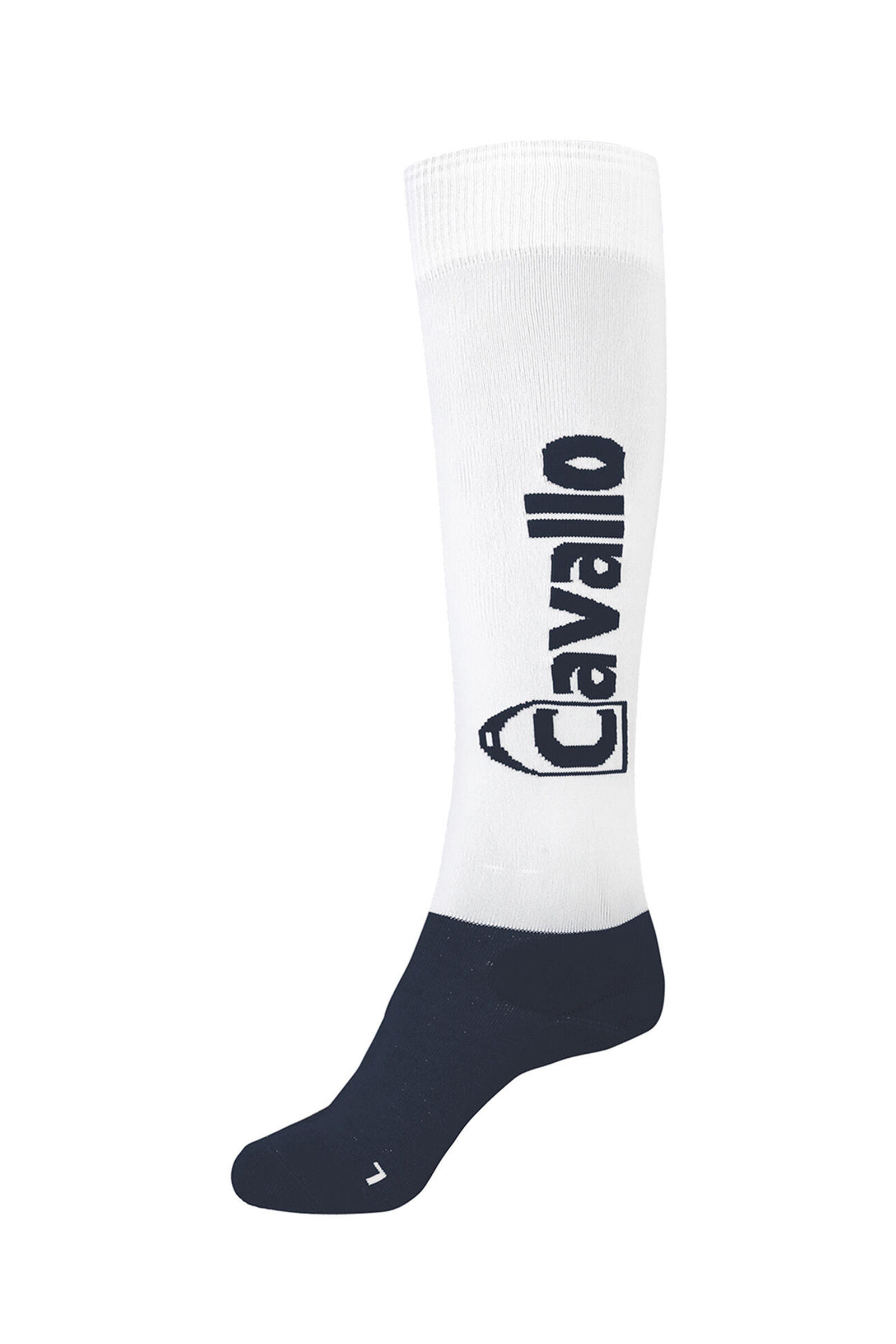Chaussettes Cavallo Cavalsimo, White/Dark Blue, 44