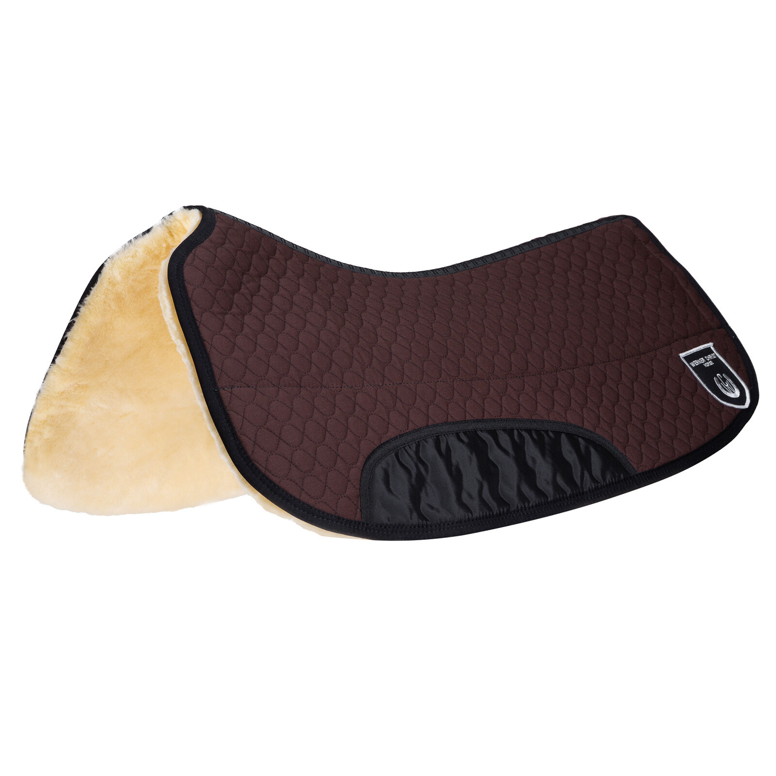 Christ Western Roundskirt Saddle Pad, BR/OWH/DBR, 70