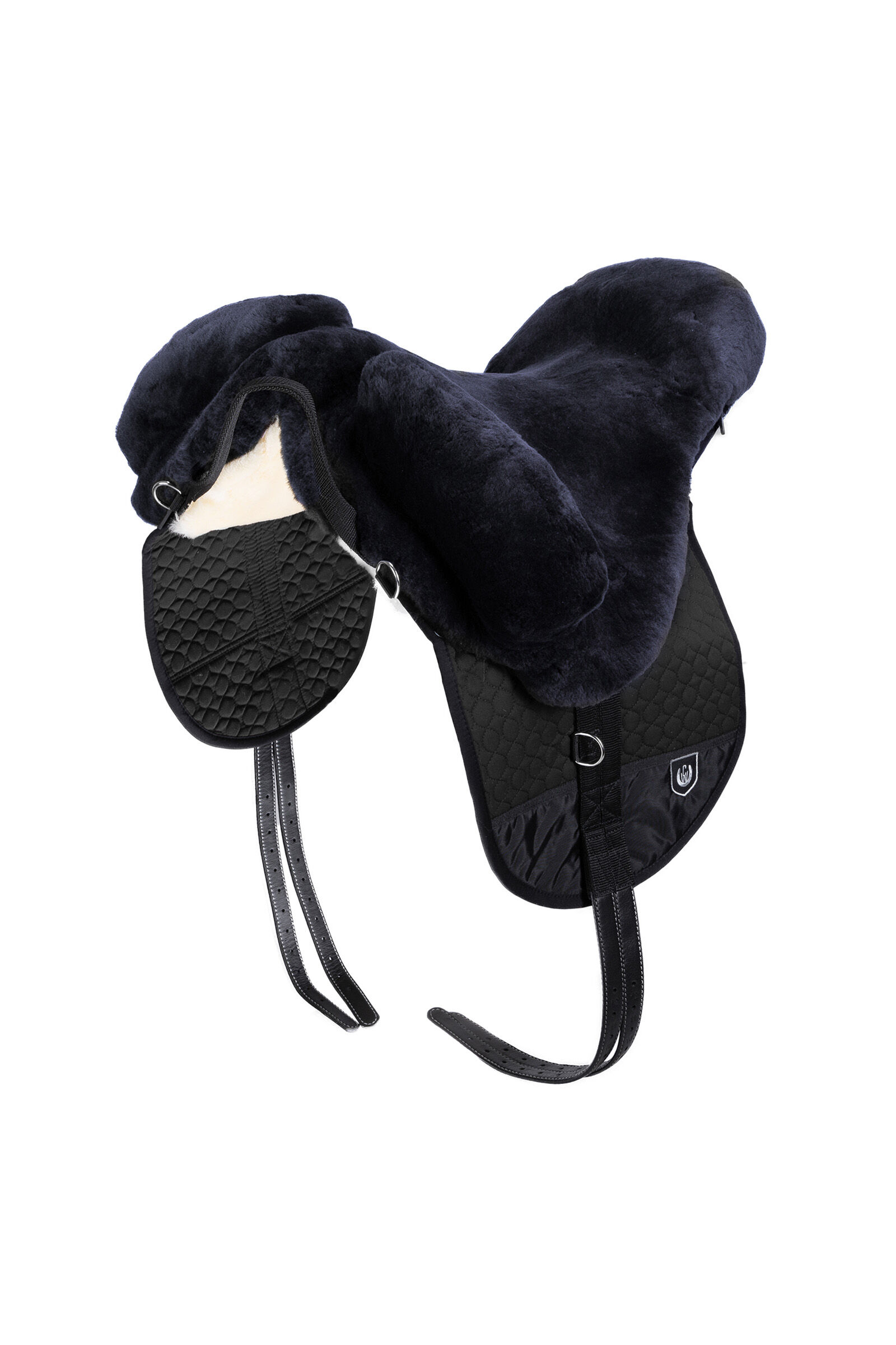 Christ Premium Plus Shetland Lambskin Saddle, Anthracite/Black/Natural, SH