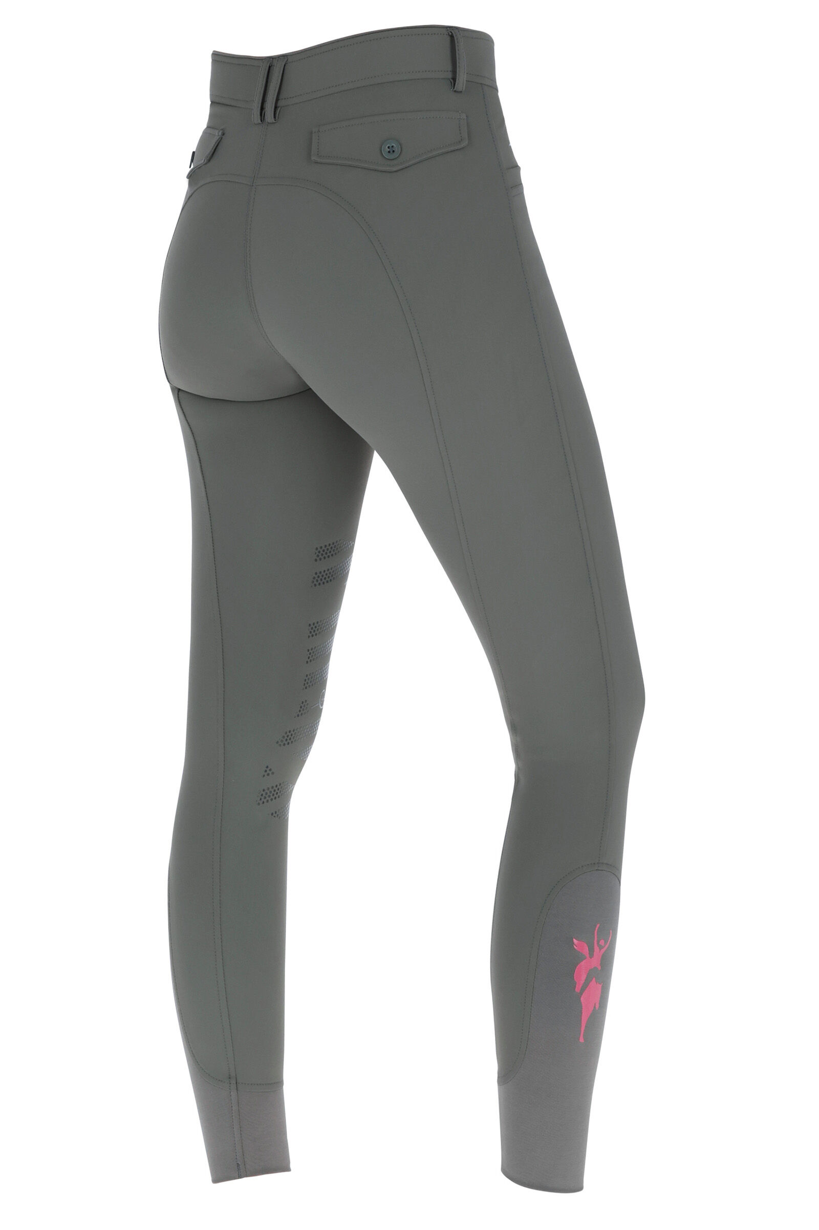 Pantalon d'équitation Covalliero Janne x Ruban Rose pour femme, Graphite Dark grey, 36