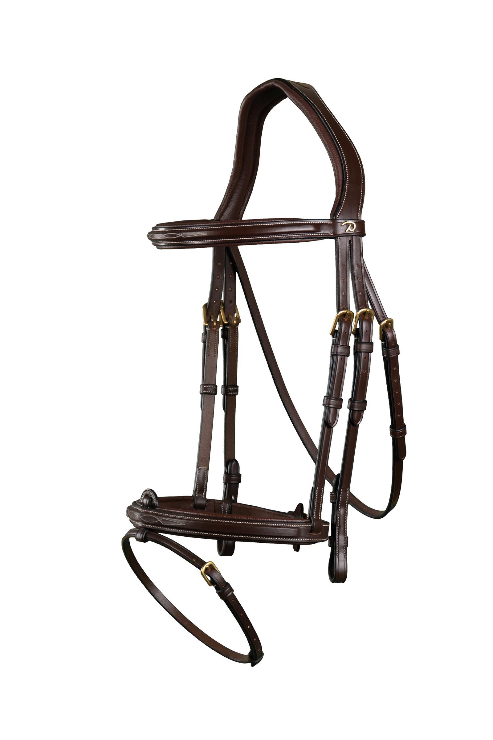 Dy'on D Collection Bridle With Flash Noseband, Brown, C