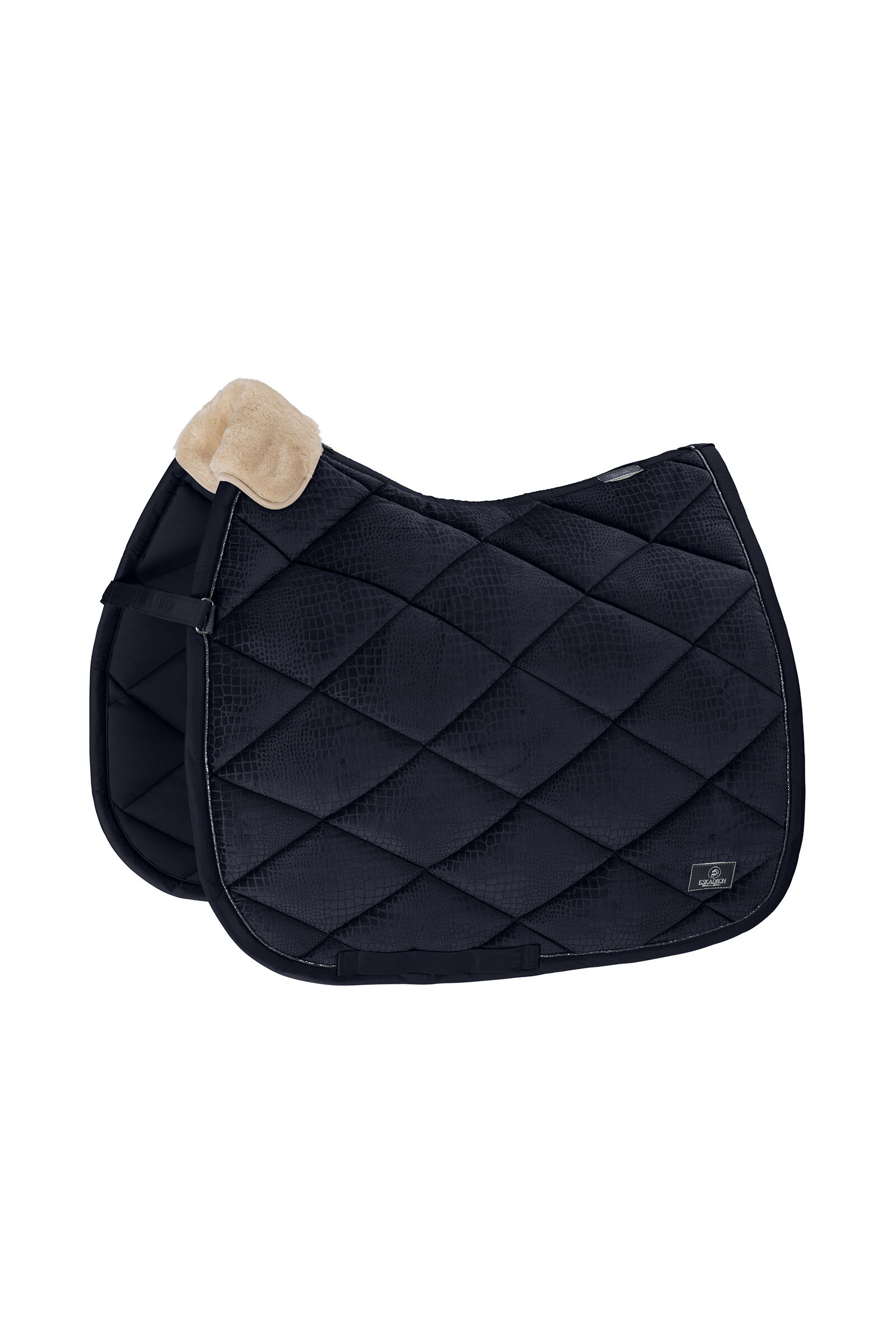 Eskadron Platinum 22 Velvet Croc dressyrschabrak med krokodilmönster, DB/AB, P