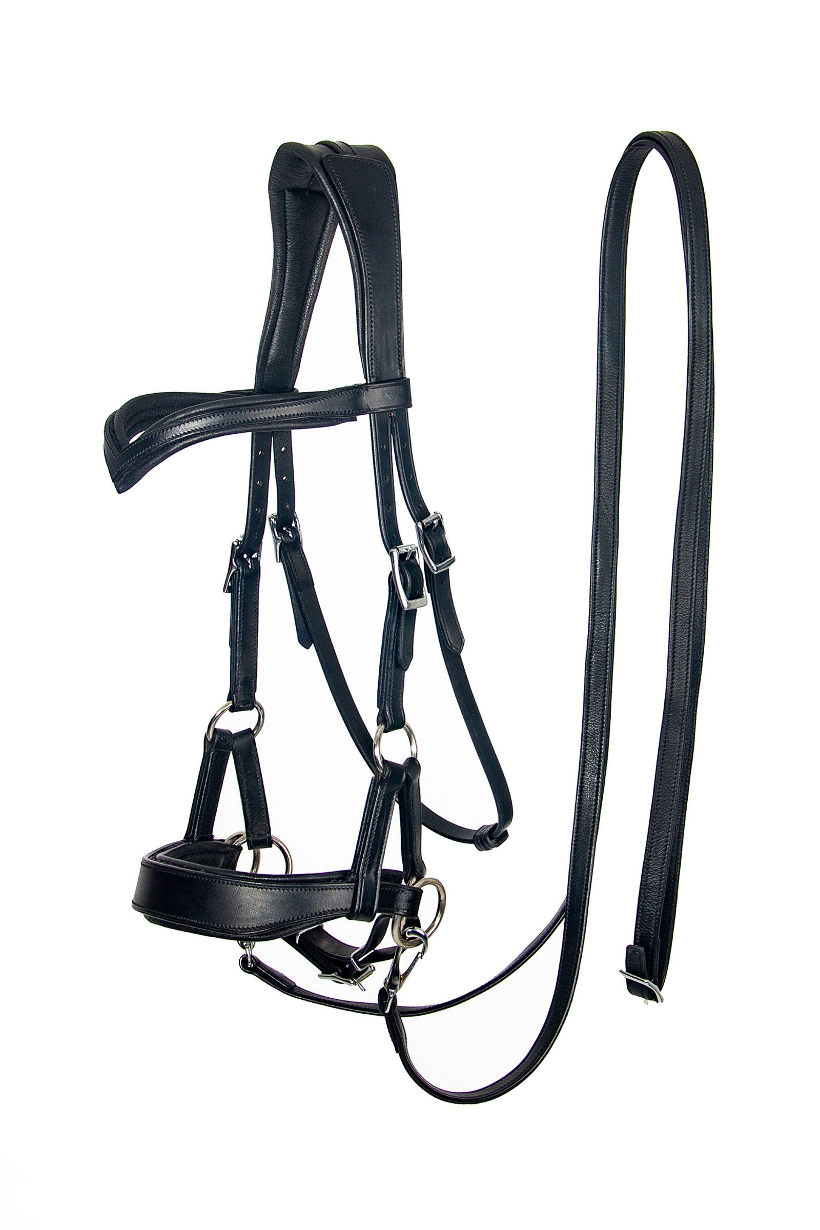 F.R.A. Freedom Riding Articles Aruba bitloos hoofdstel met teugels (system 3), Black, F