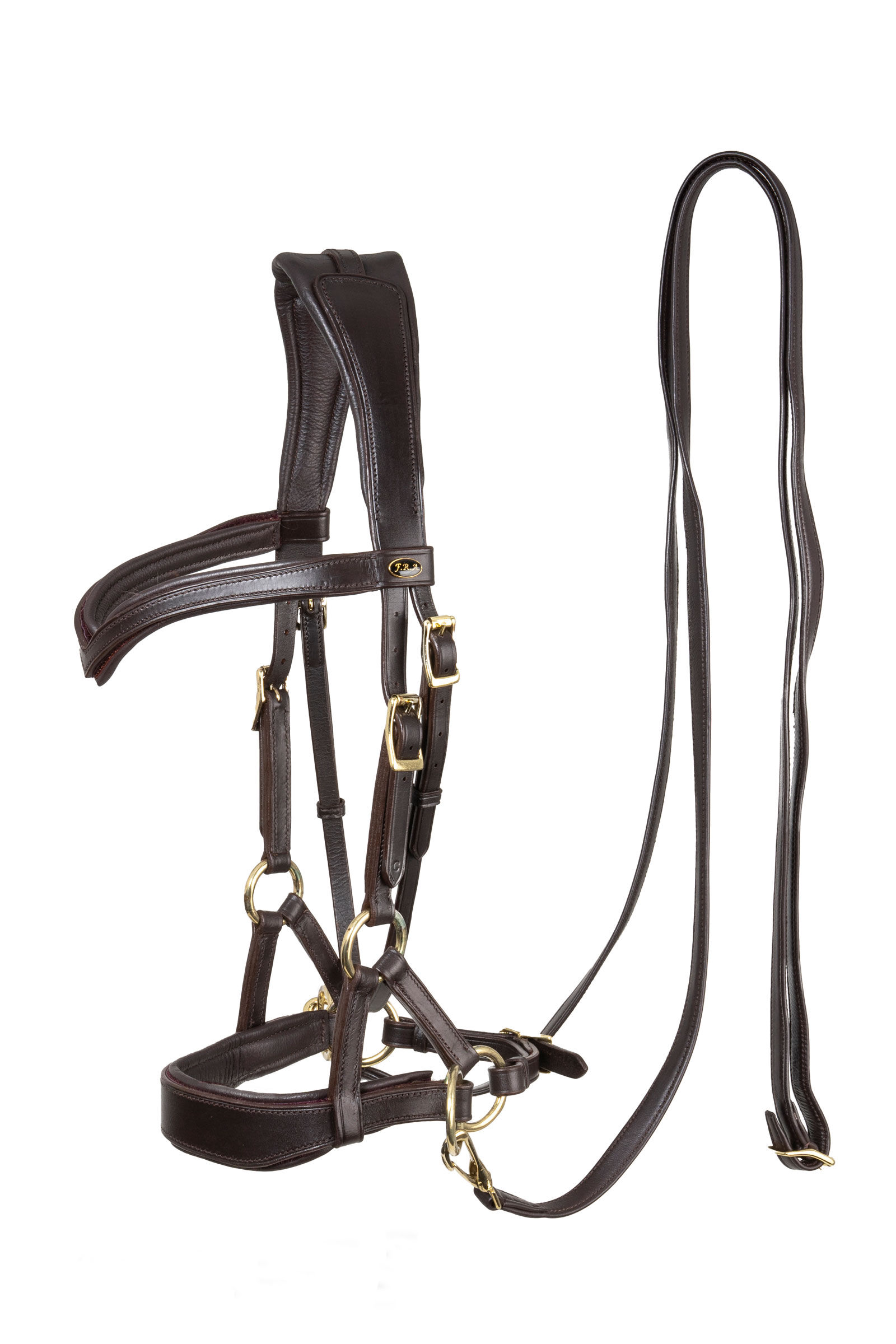 F.R.A. Freedom Riding Articles Aruba bettlöst träns med tyglar (System 3), Brown, C