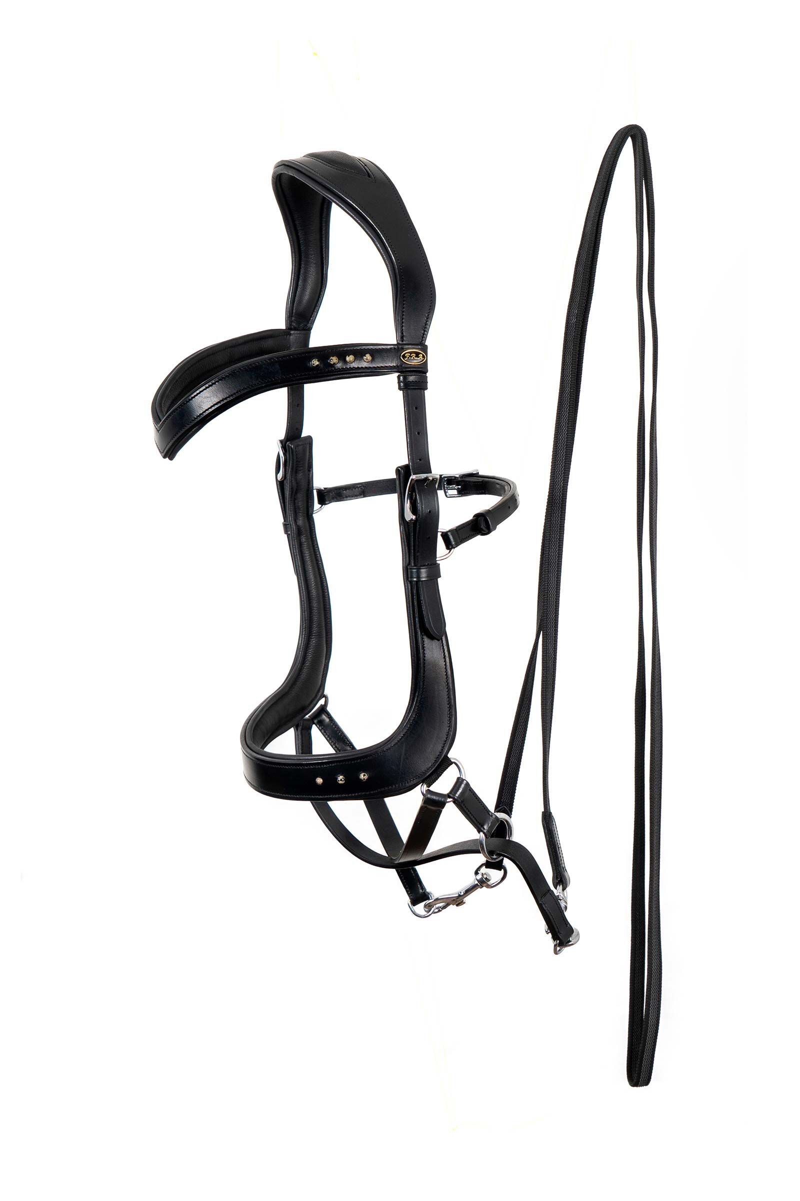 F.R.A. Freedom Riding Articles Glory bitloos hoofdstel met teugels (system 4), Black, C