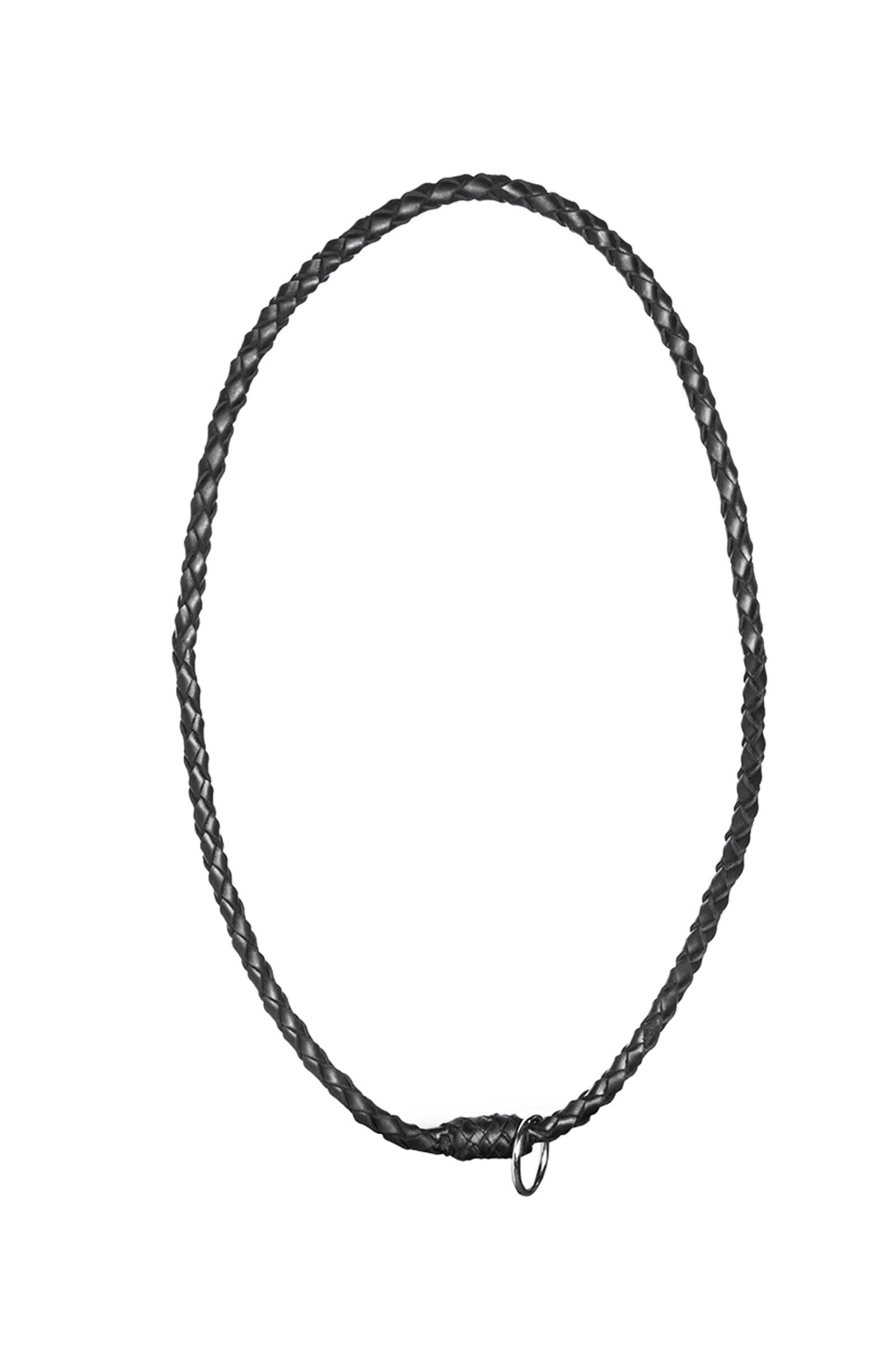 F.R.A. Freedom Riding Articles Kripton halsrem (System 1) vävt läder, 15 mm, Black, 140