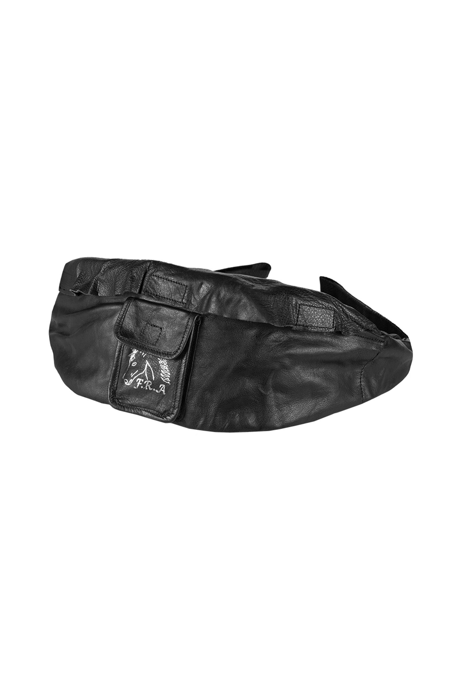 F.R.A. Freedom Riding Articles Taro Saddle Bag Simple Leather, Black, ONE SIZE