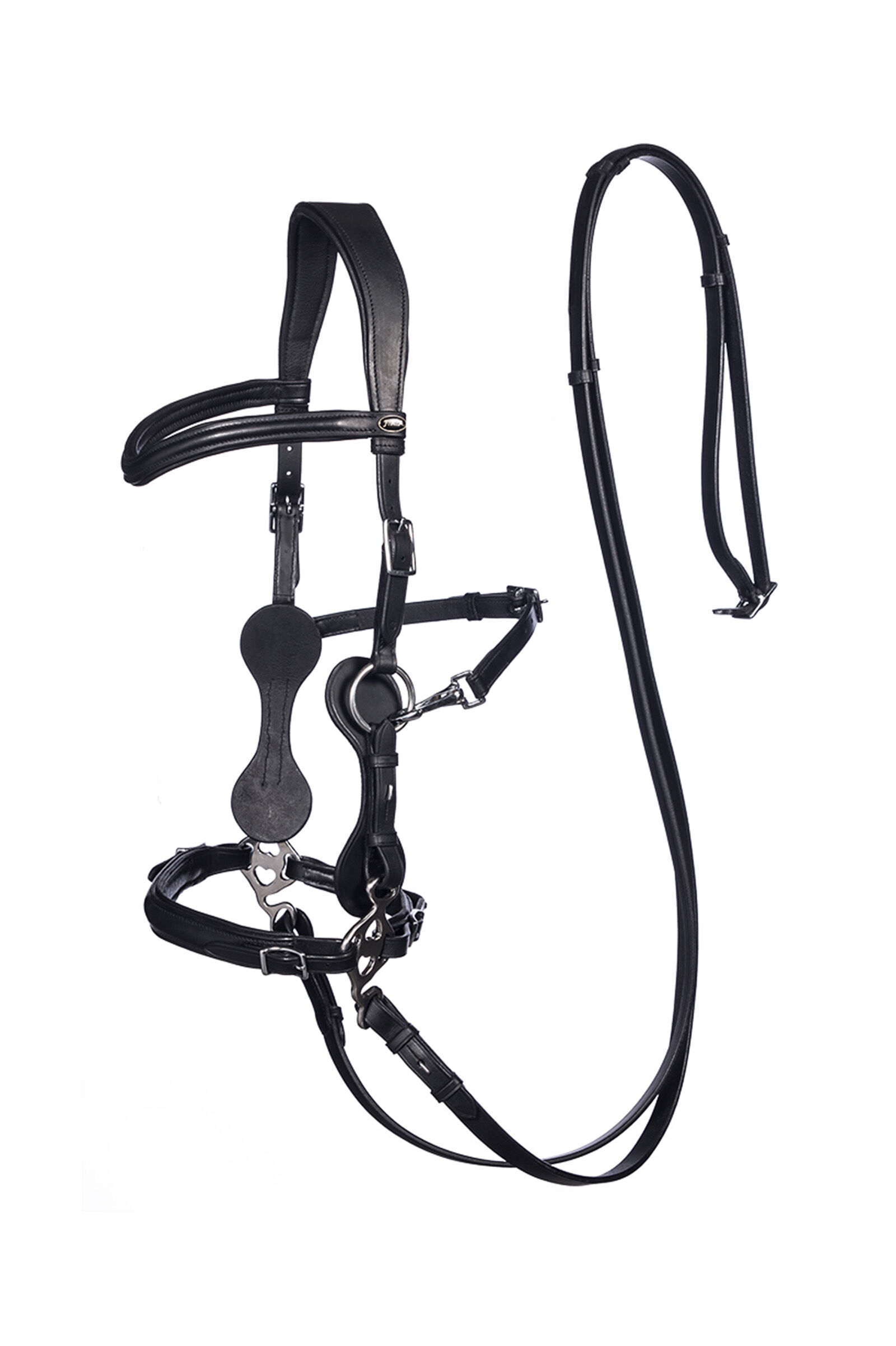 F.R.A. Freedom Riding Articles Calli träns Hackamore med tyglar (System 2), Black, P