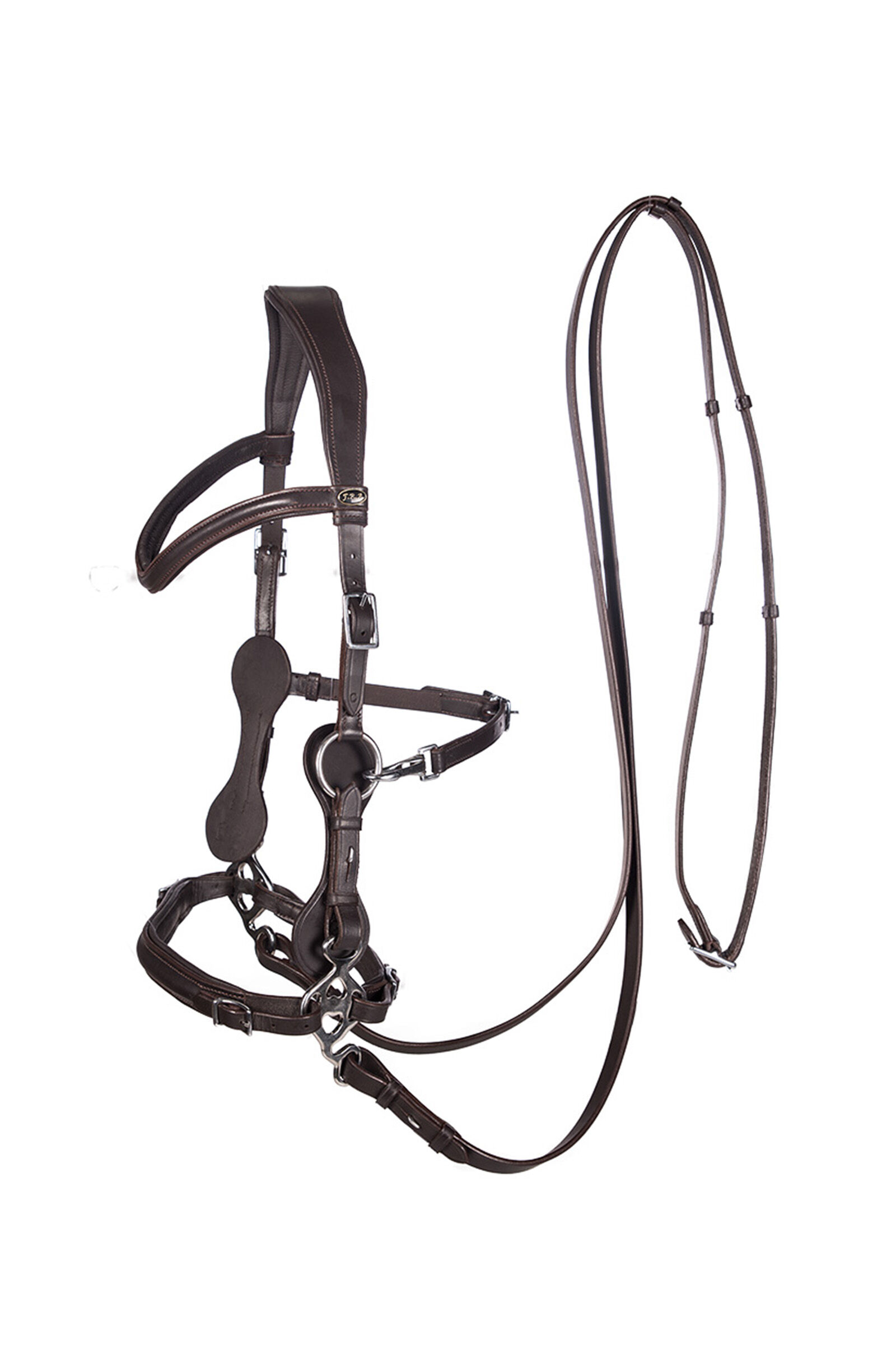 F.R.A. Freedom Riding Articles Calli ogłowie Hackamore z wodzami (System 2), Brown, C