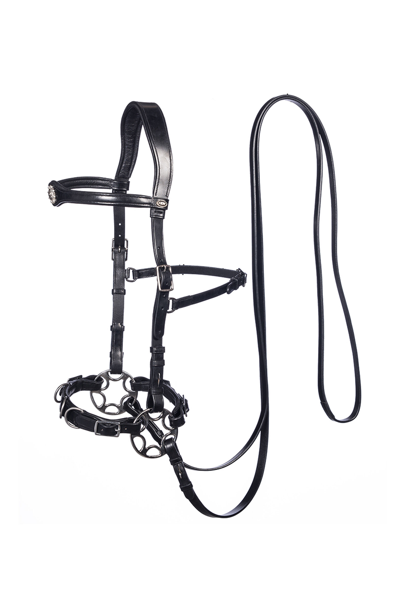 F.R.A. Freedom Riding Articles Caval komplett Cavemore-träns (System 2) med skänklar och tyglar, Black, F
