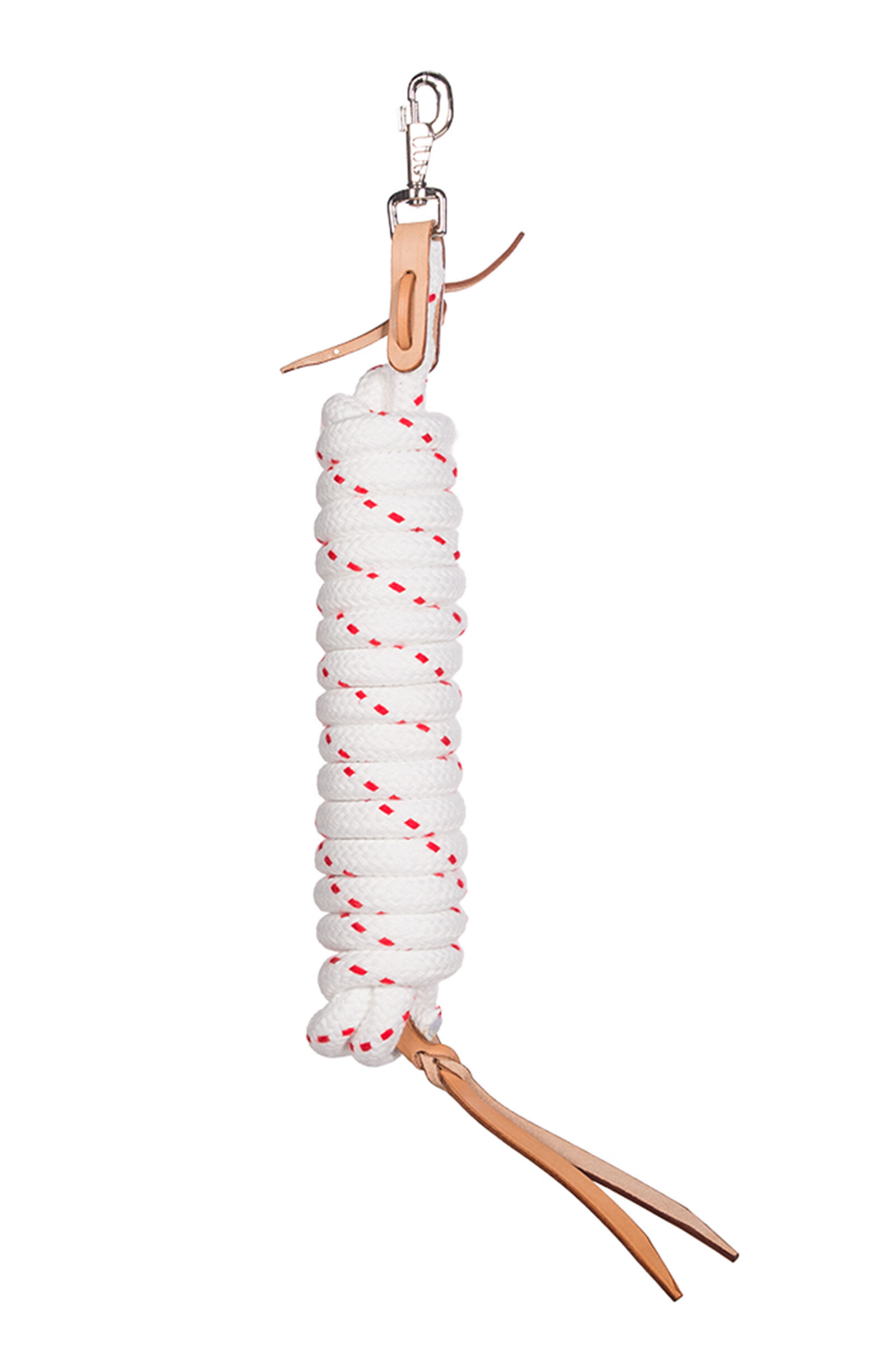 F.R.A. Freedom Riding Articles Jarn NH Working Line Profi, With Leather, 14 mm / 6,80 m, White/Red, 6.8