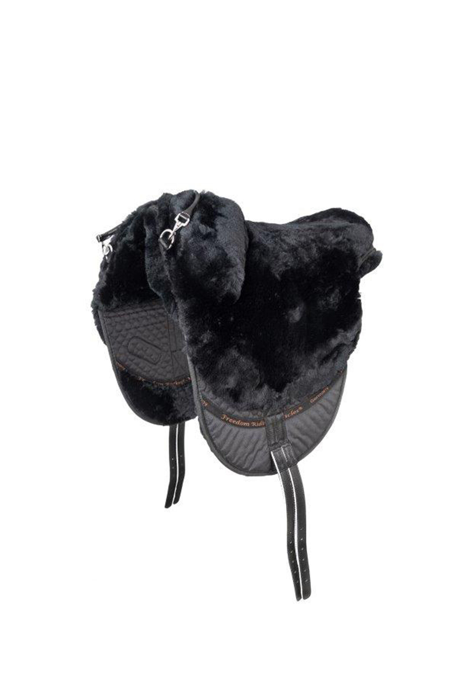 F.R.A. Freedom Riding Articles Macon Extra Merino Bareback Pad, Knee Rolls & Inlays, L, Black/Black, L