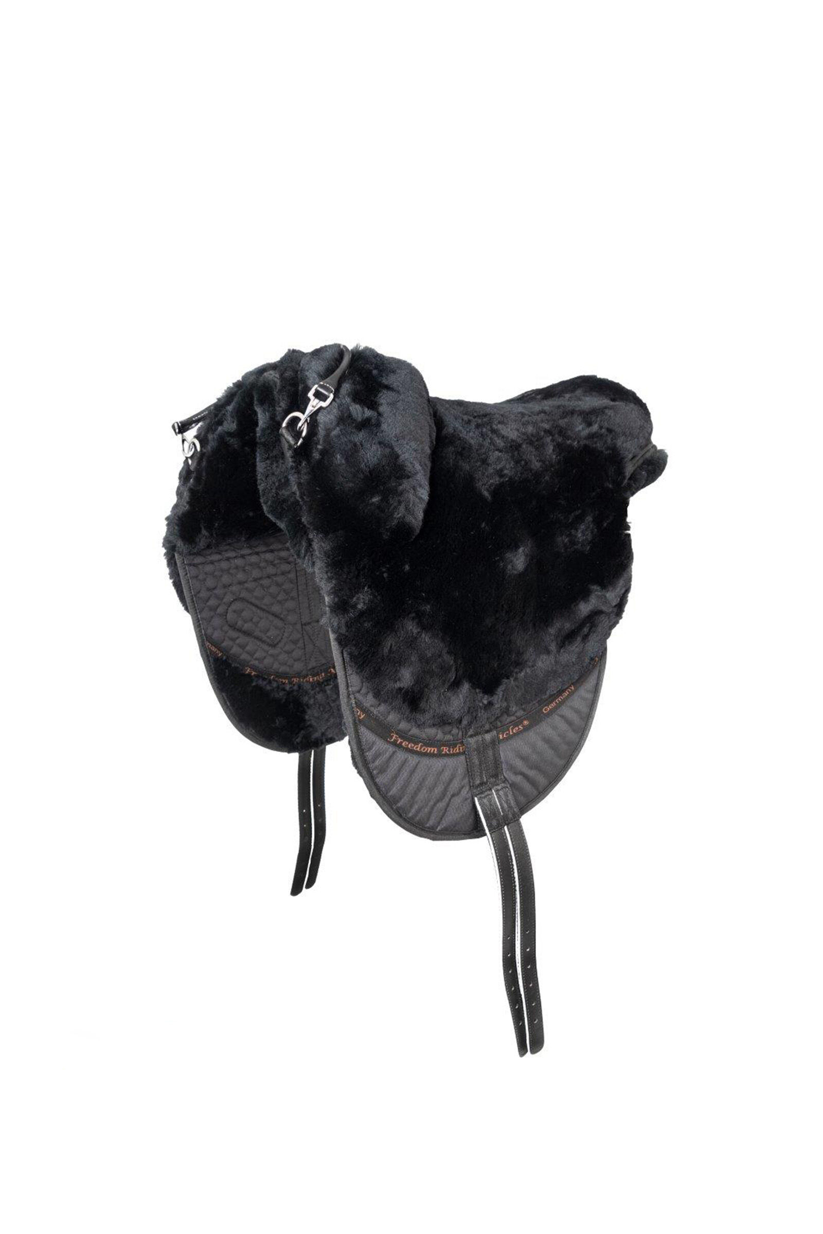 F.R.A. Freedom Riding Articles Macon Extra Merino Bareback Pad, Knee Rolls & Inlays, S, Black/Black, S