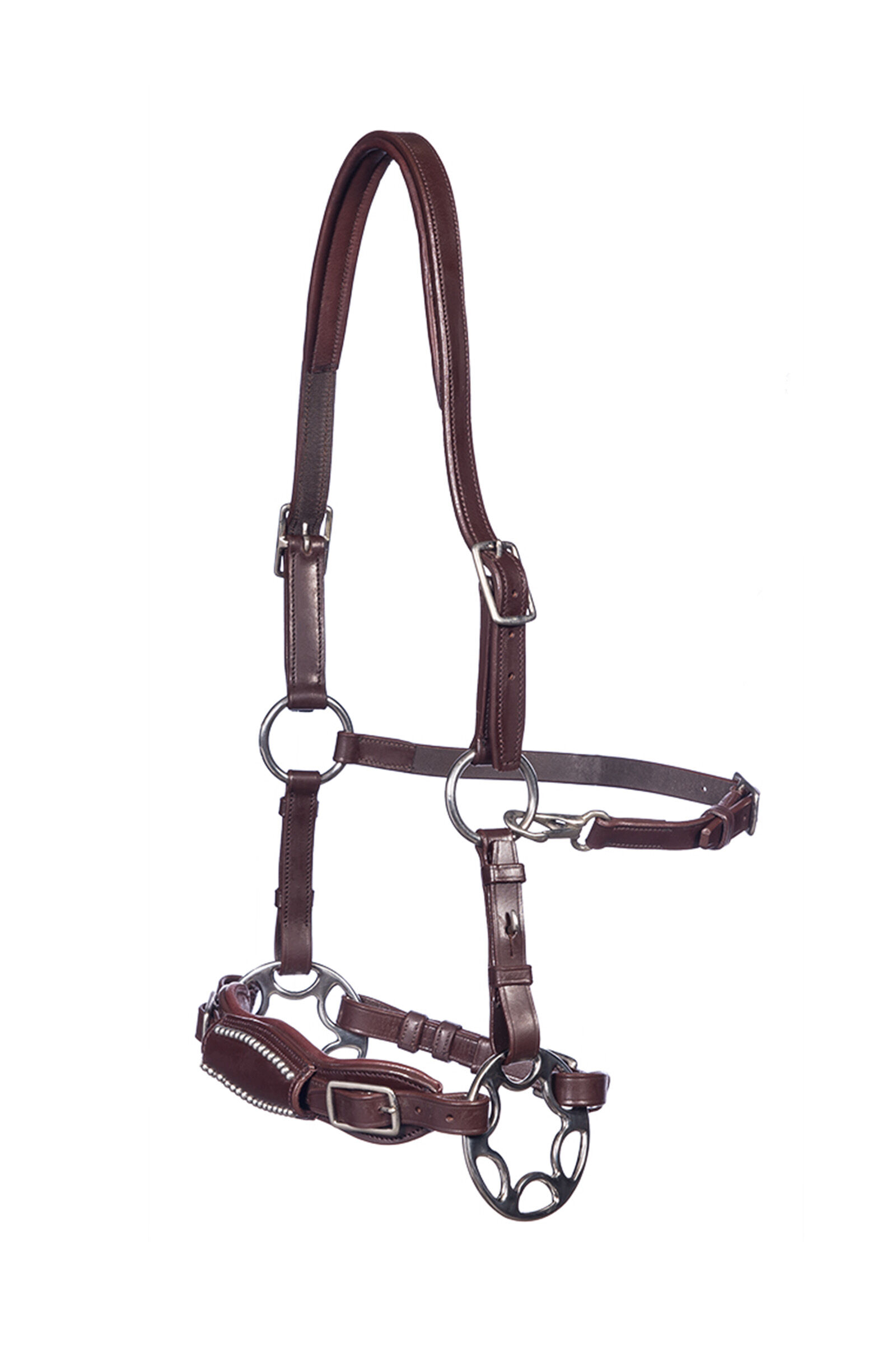 F.R.A. Freedom Riding Articles Miranti Hackamore (System 2) läder, käkrem och skänklar, Dark Brown, ONE SIZE