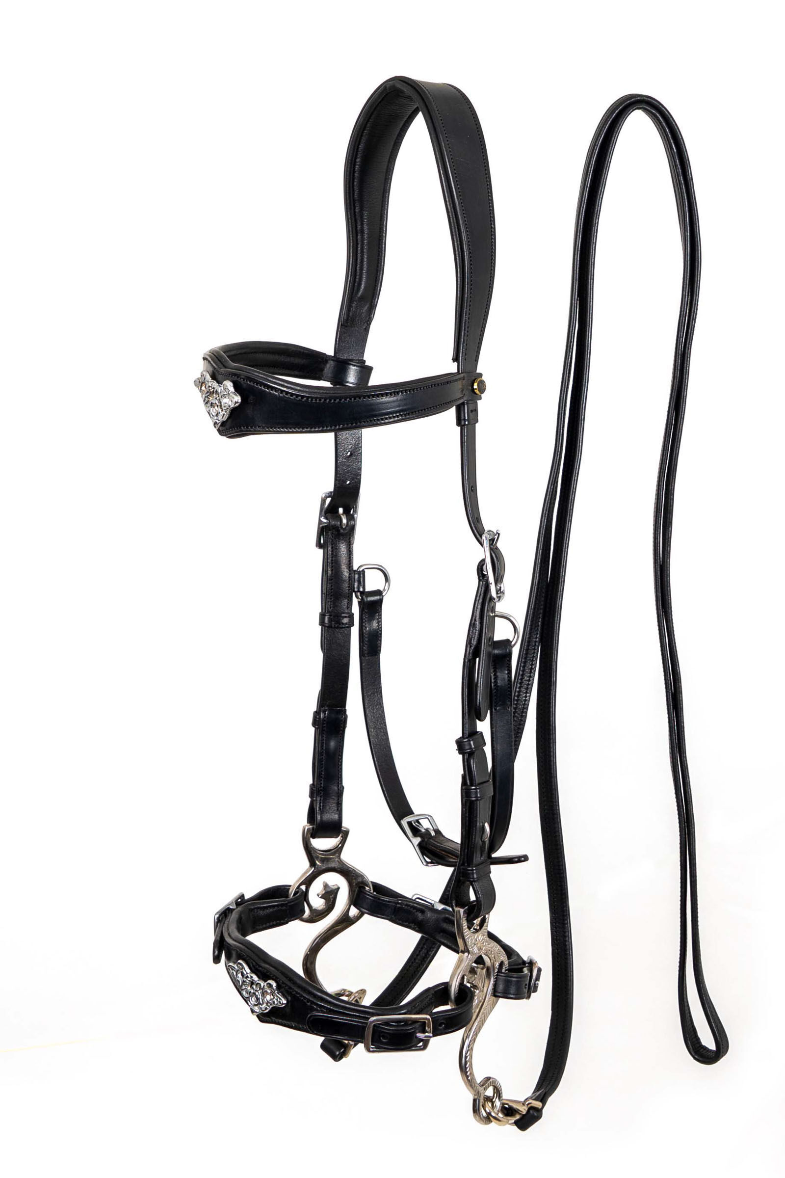 F.R.A. Freedom Riding Articles Imperial Hackamore Zaum mit Zügeln (System 2)  Black C