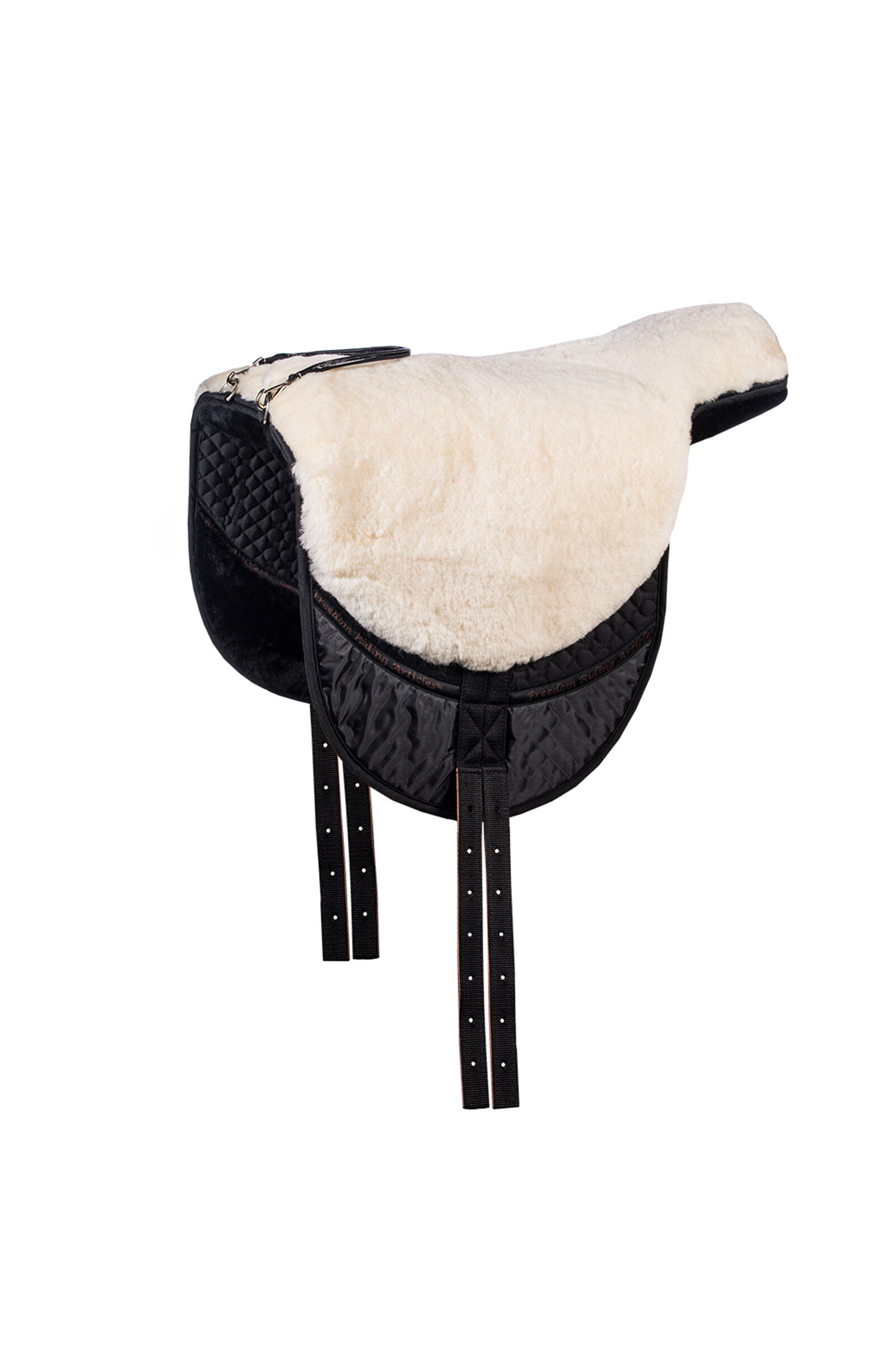 F.R.A. Freedom Riding Articles Macon Sheepskin Bareback Pad (L), Black/Natural, F